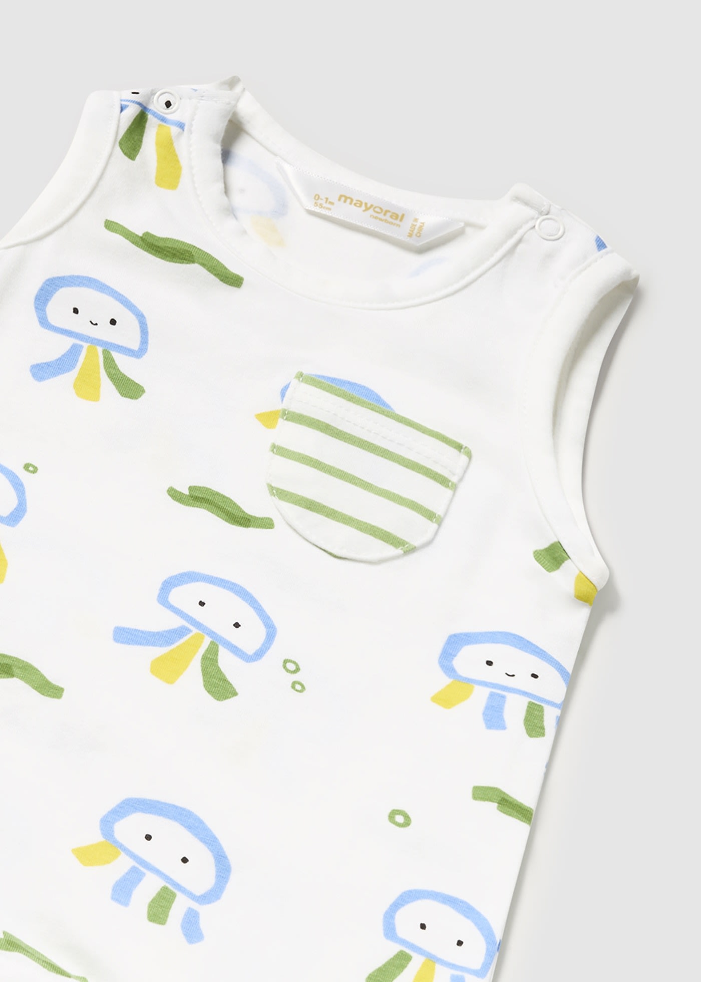 Set 2 salopete fara maneci Better Cotton nou-nascut