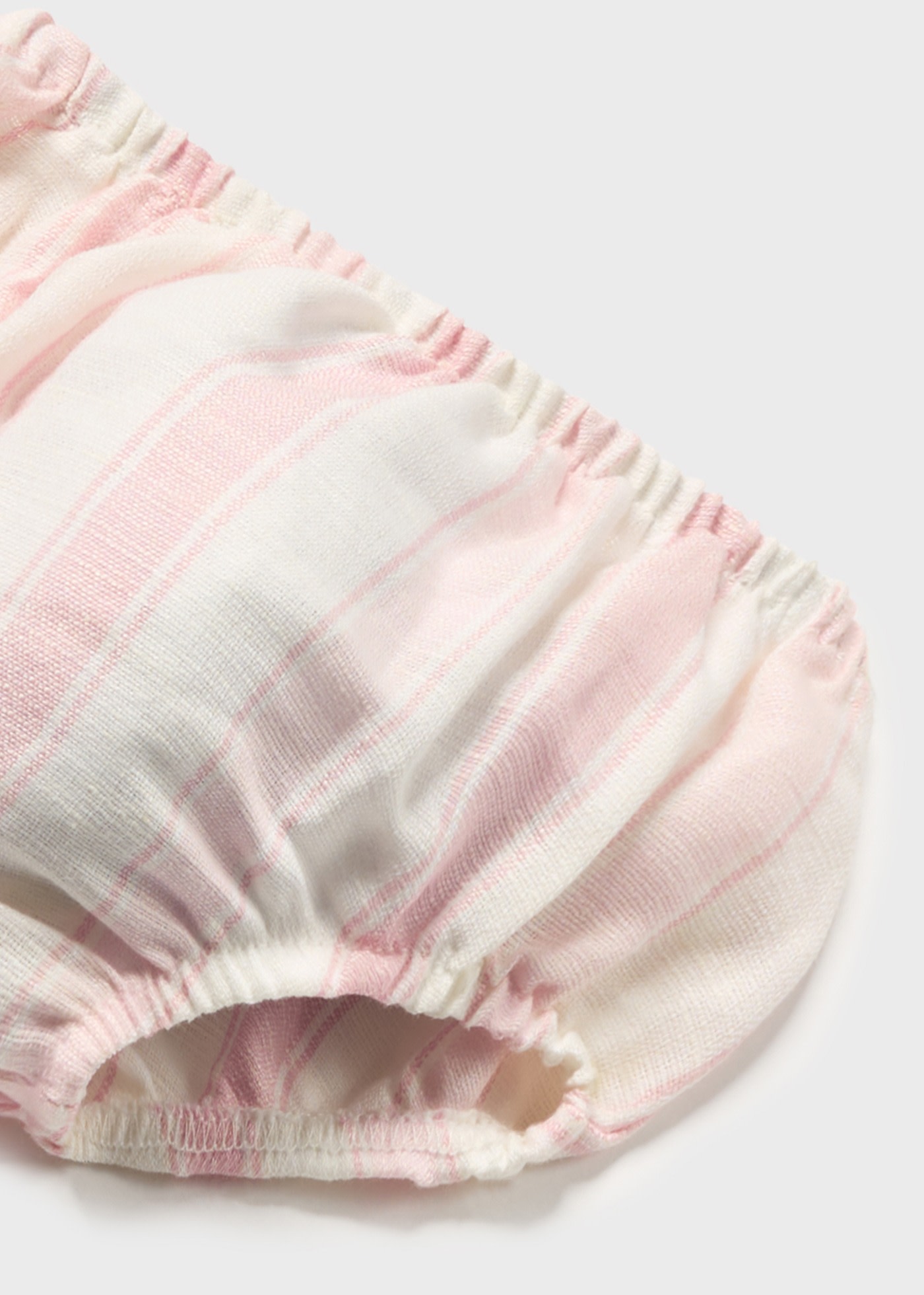 Robe rayée avec bloomer en lin européen nouveau-né