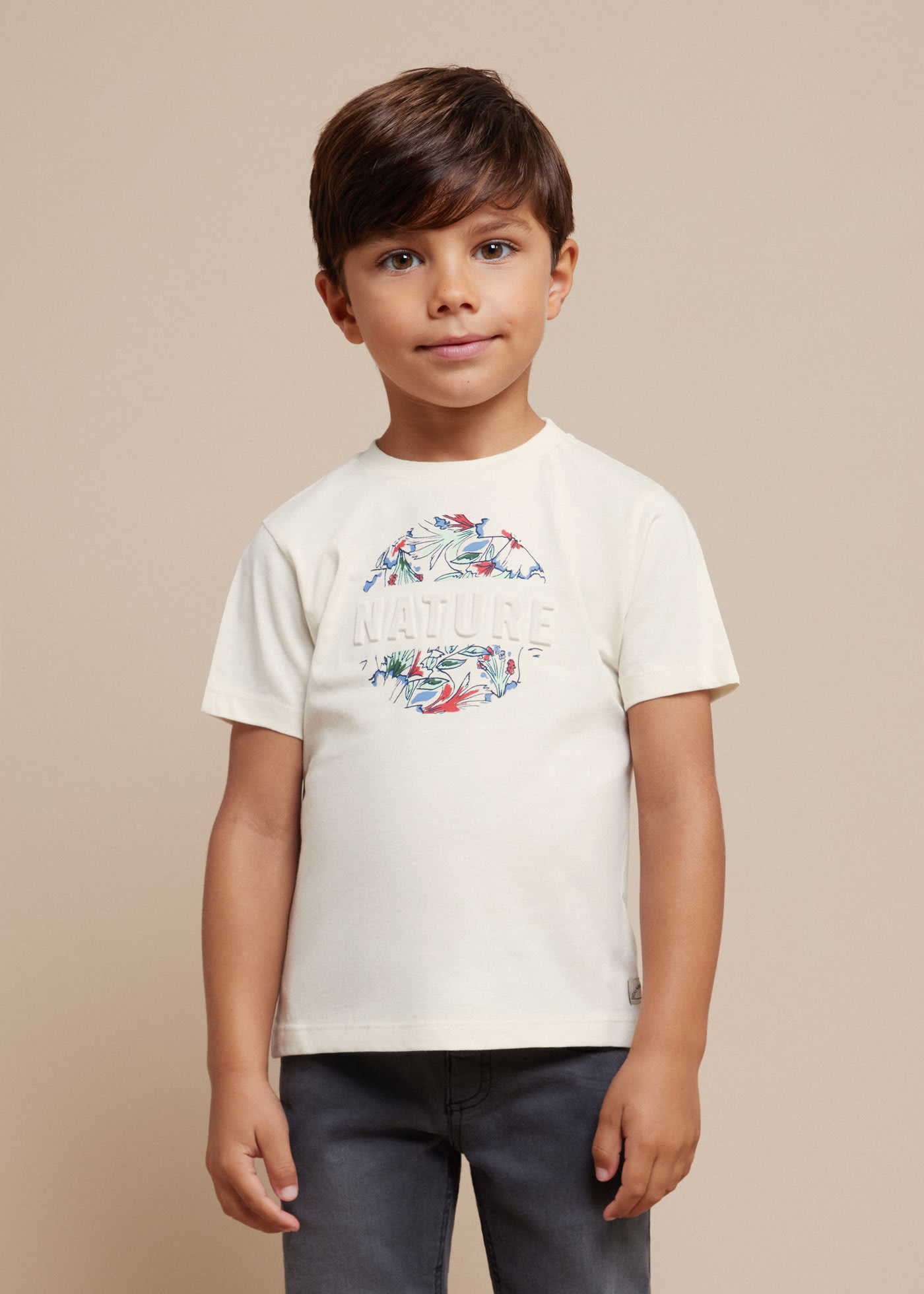 Koszulka z wypukłym printem Better Cotton dla chłopca