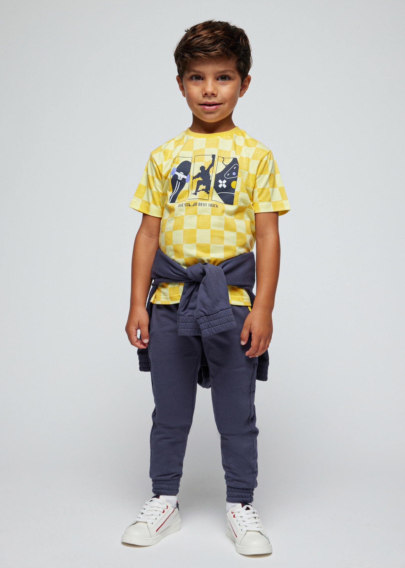Boys checkerboard t-shirt Better Cotton