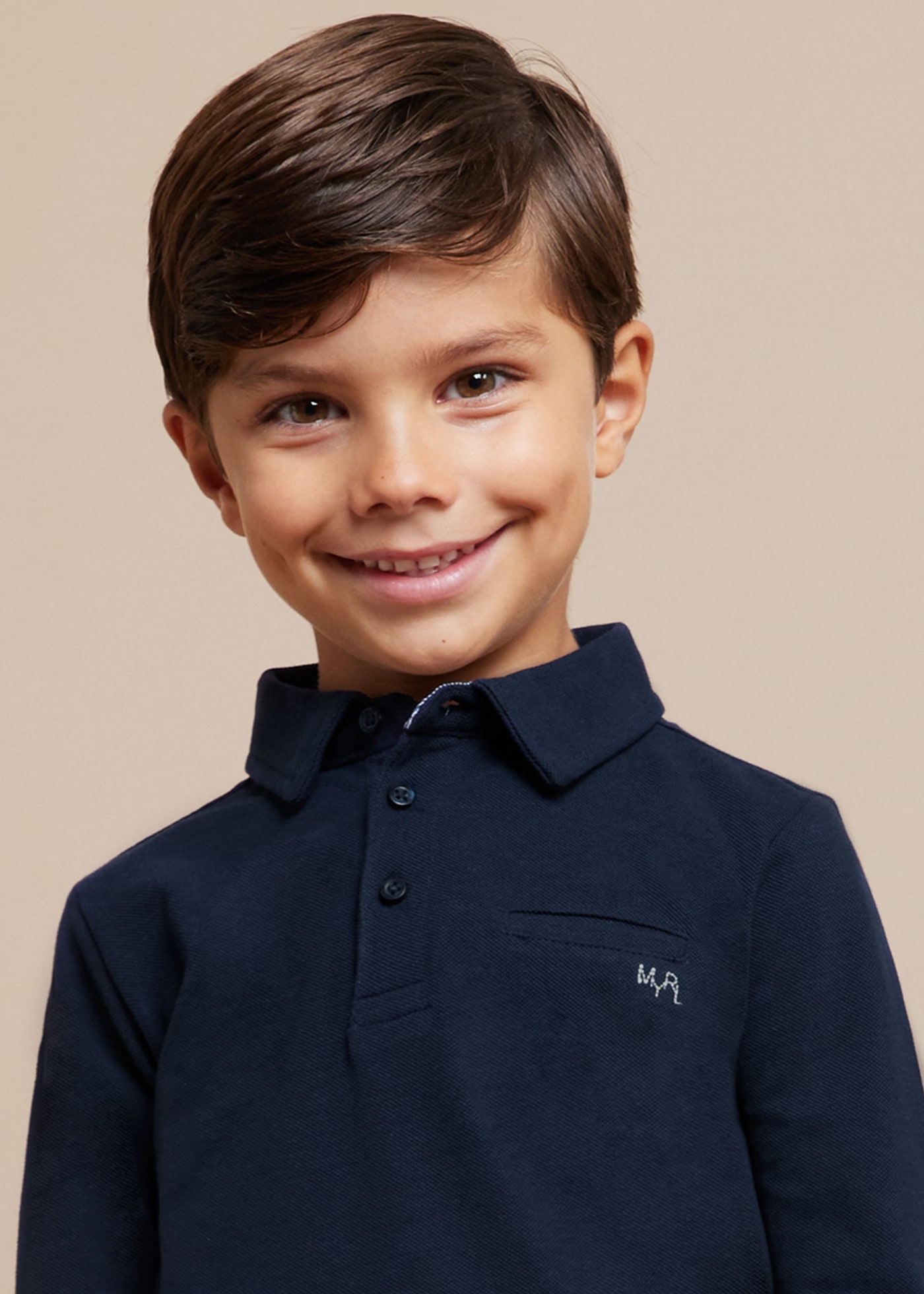 Boys long sleeve polo shirt Better Cotton