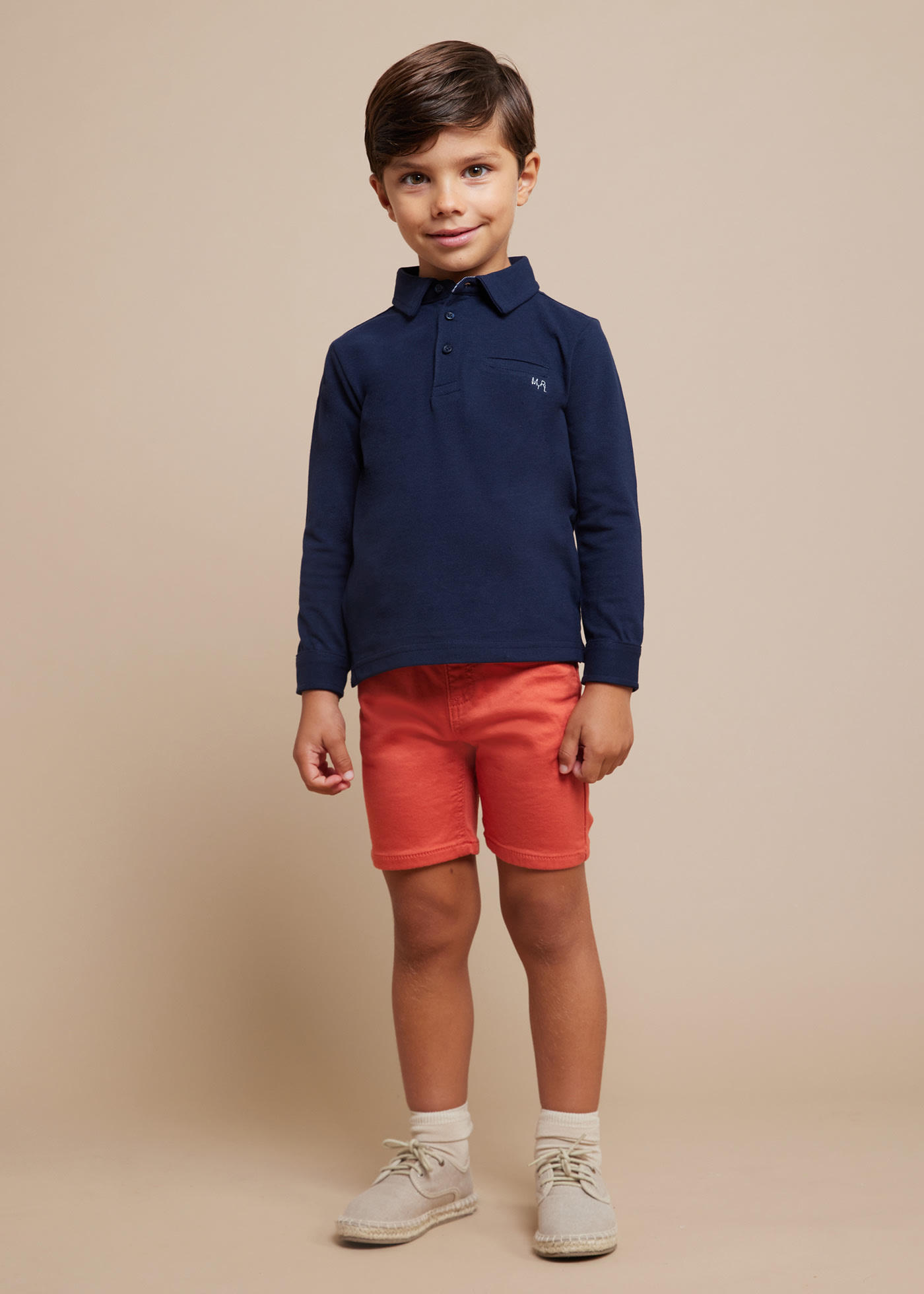 Boys long sleeve polo shirt Better Cotton