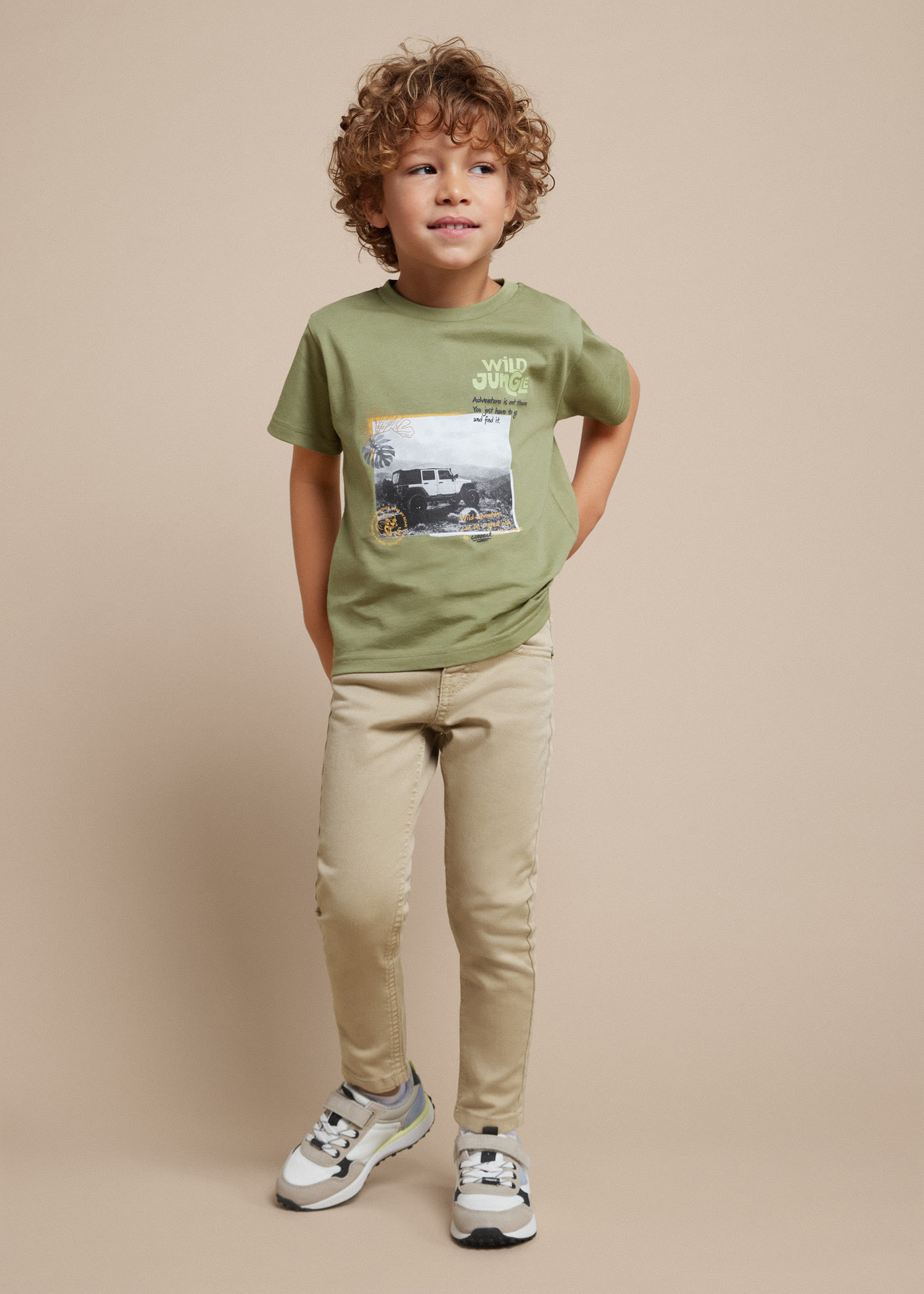 Boys twill pants skinny fit Better Cotton