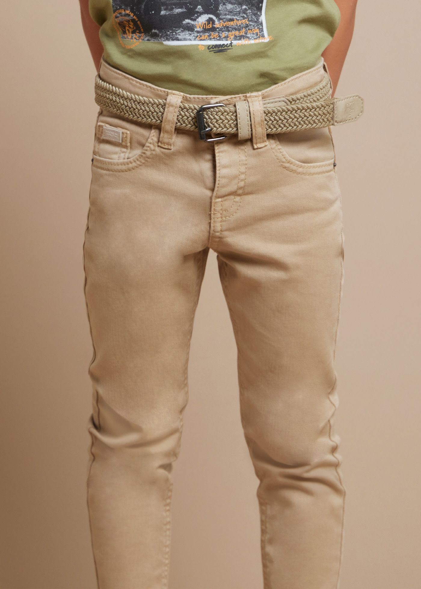 Boys twill pants skinny fit Better Cotton