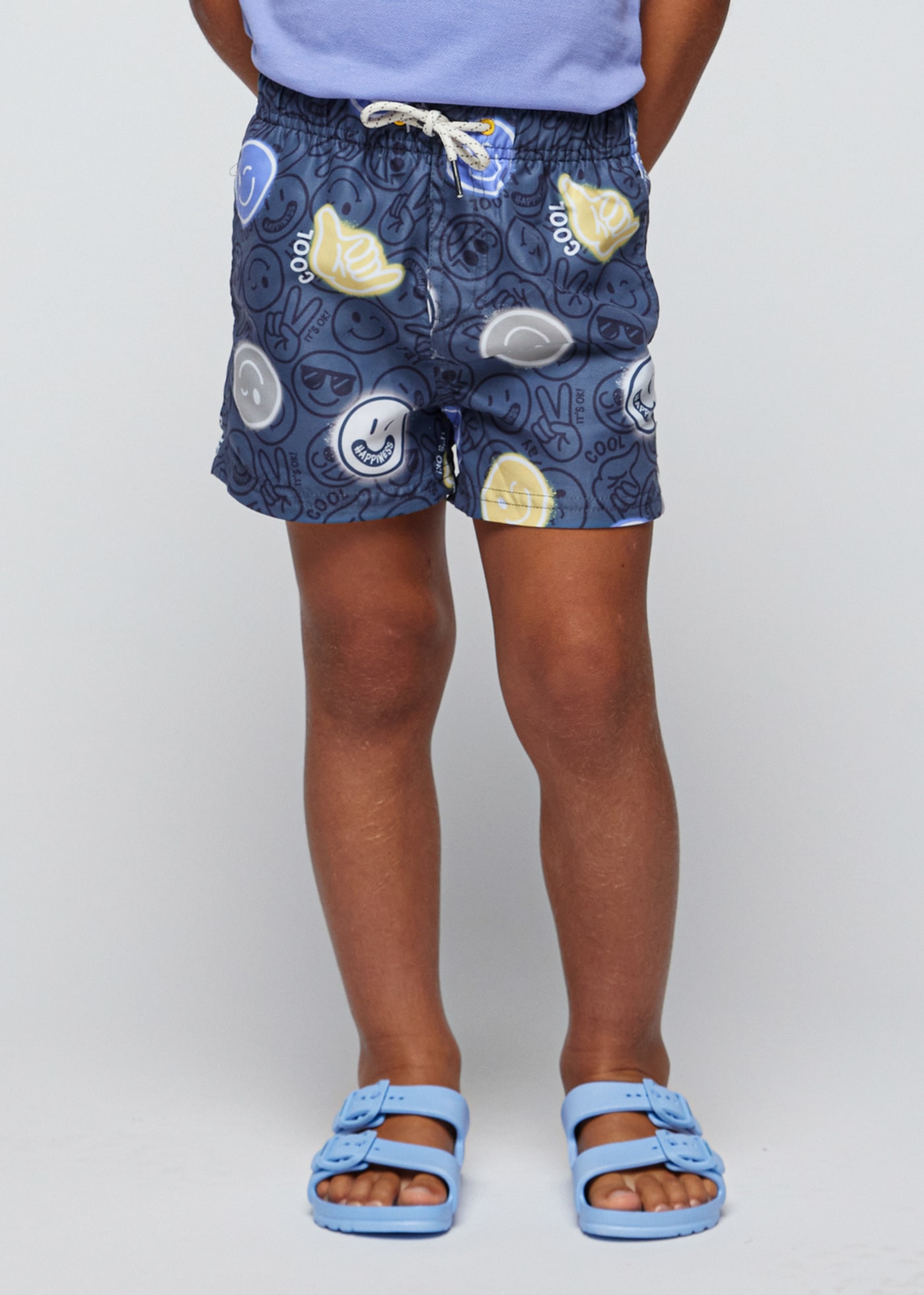 Boys printed swim trunks recycled polyester