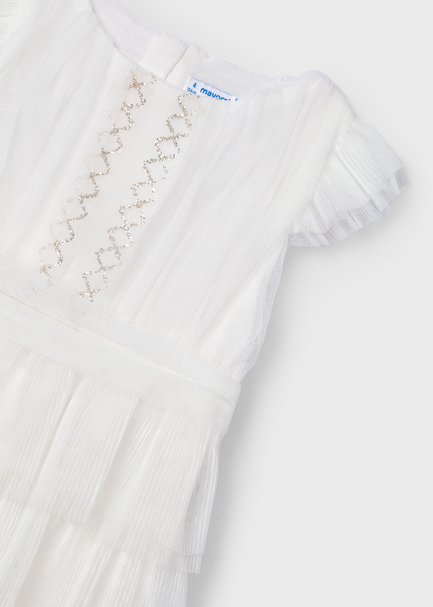 Abito tulle plissettato bambina