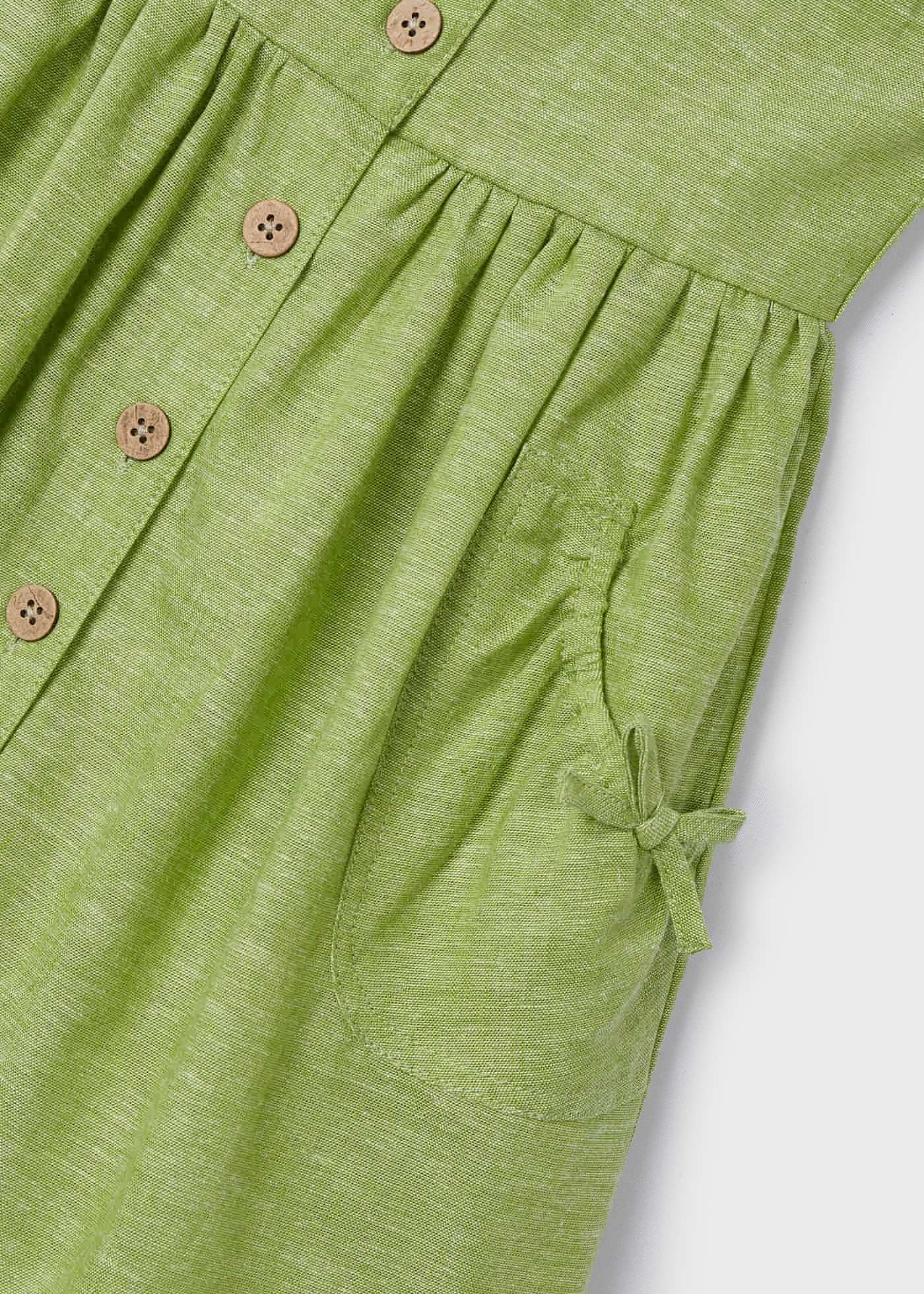 Girl Button Linen Dress