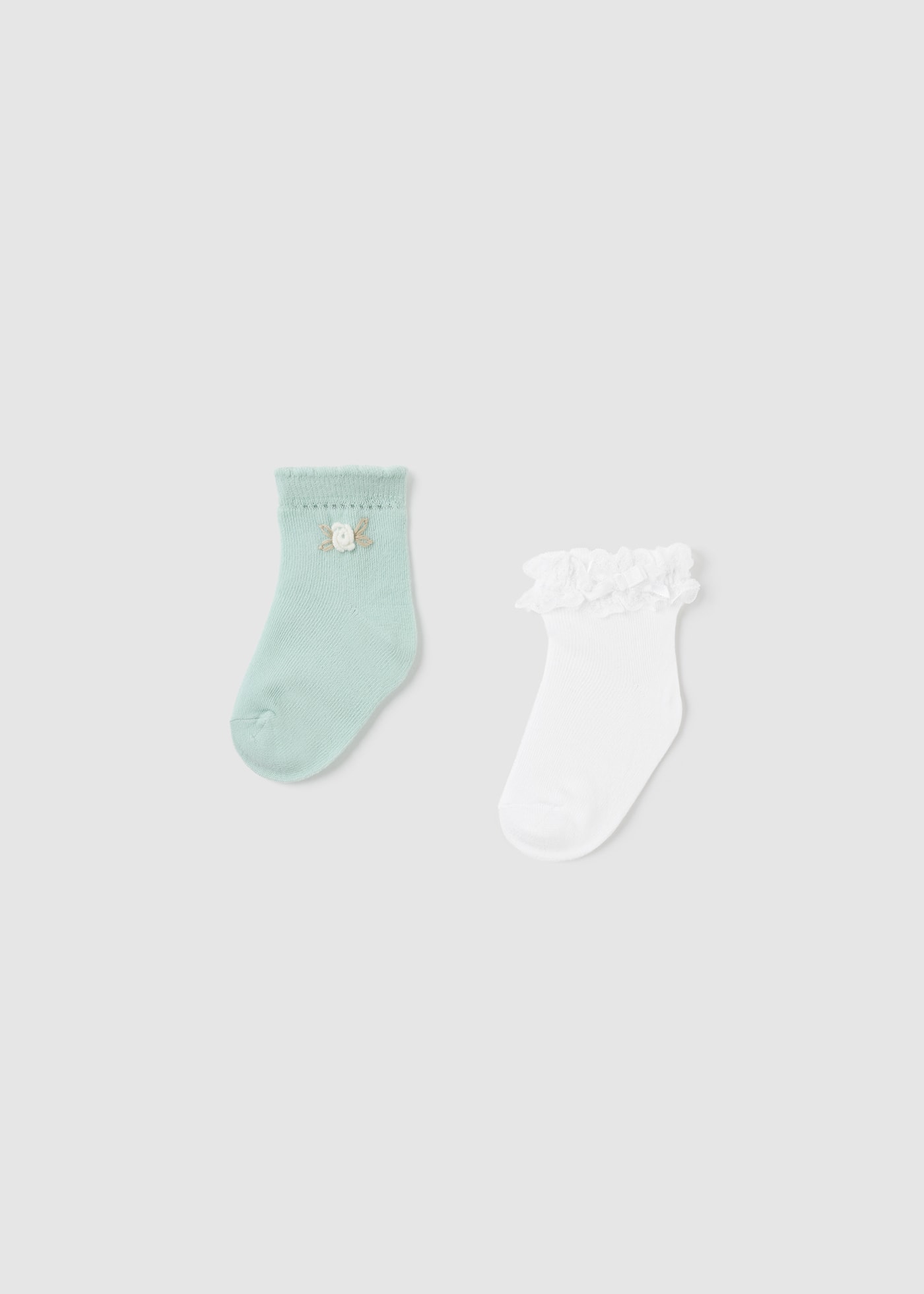 Комплект 2 чифта елегантни чорапи от органичен памук за бебе