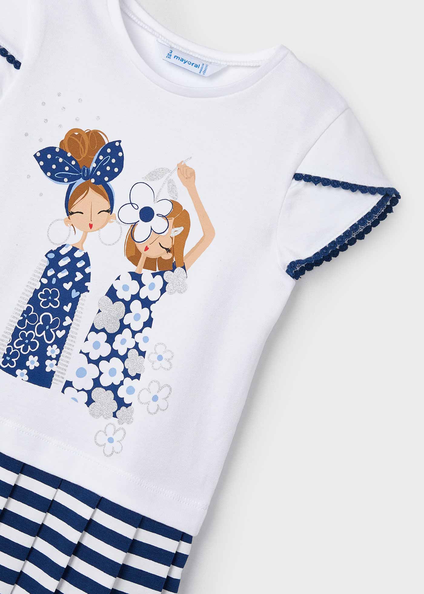 Sukienka łączona Better Cotton dla dziewczynki