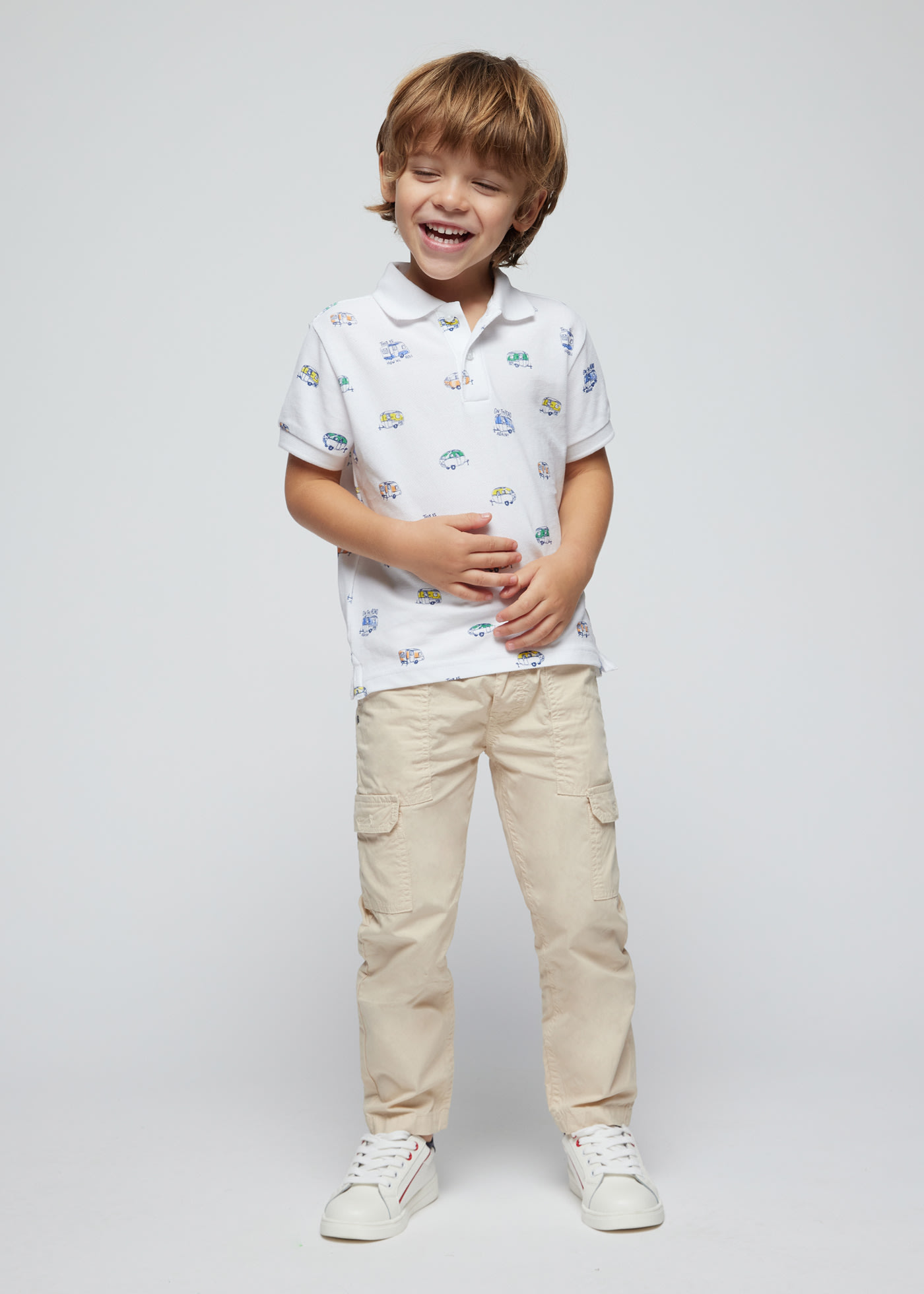 Poloshirt Muster Better Cotton Jungen