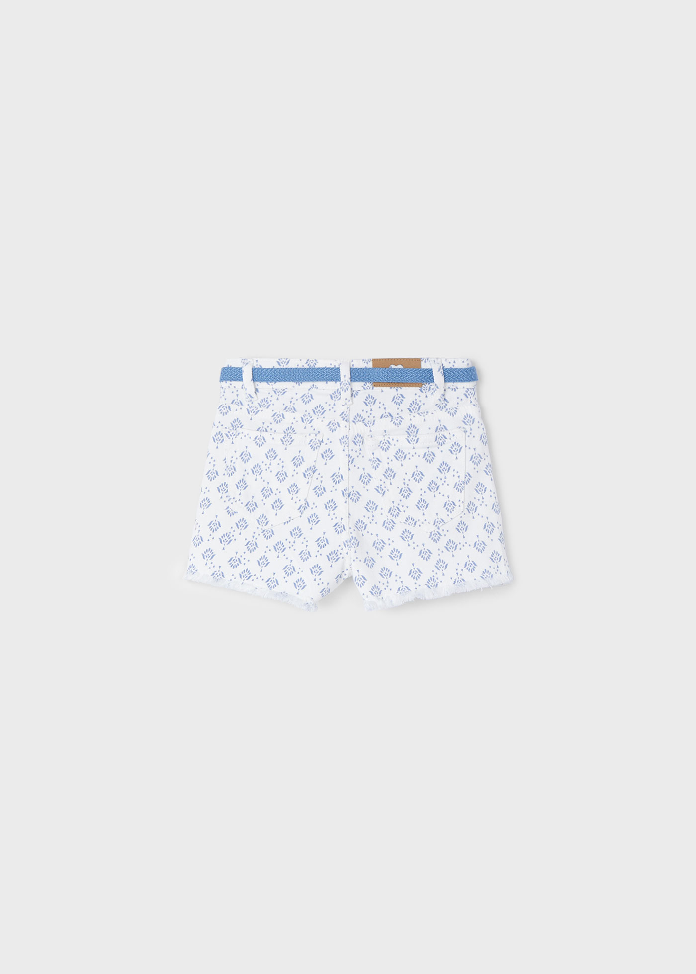 Girl Print Shorts with Belt Better Cotton