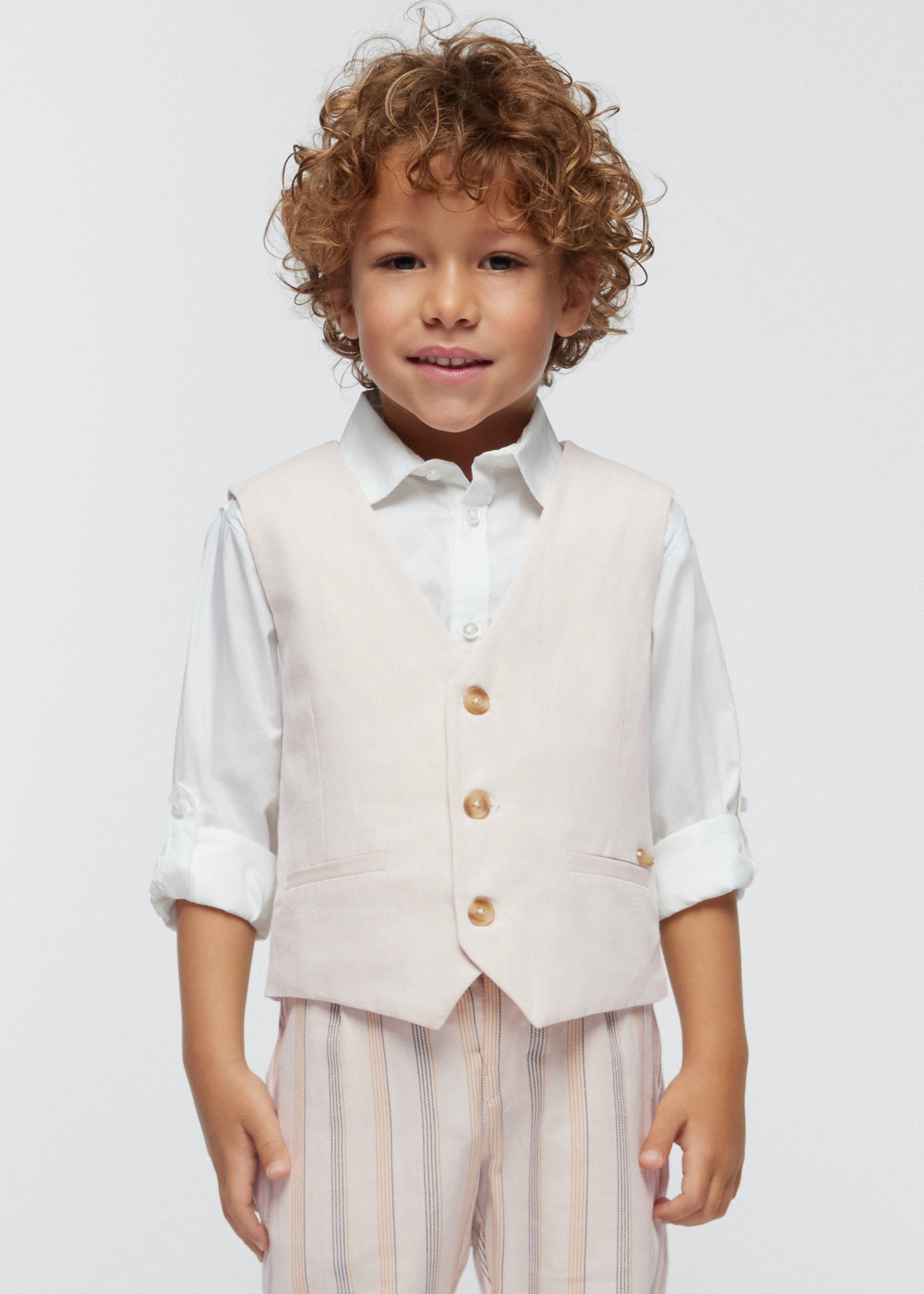 Boy Linen Waistcoat