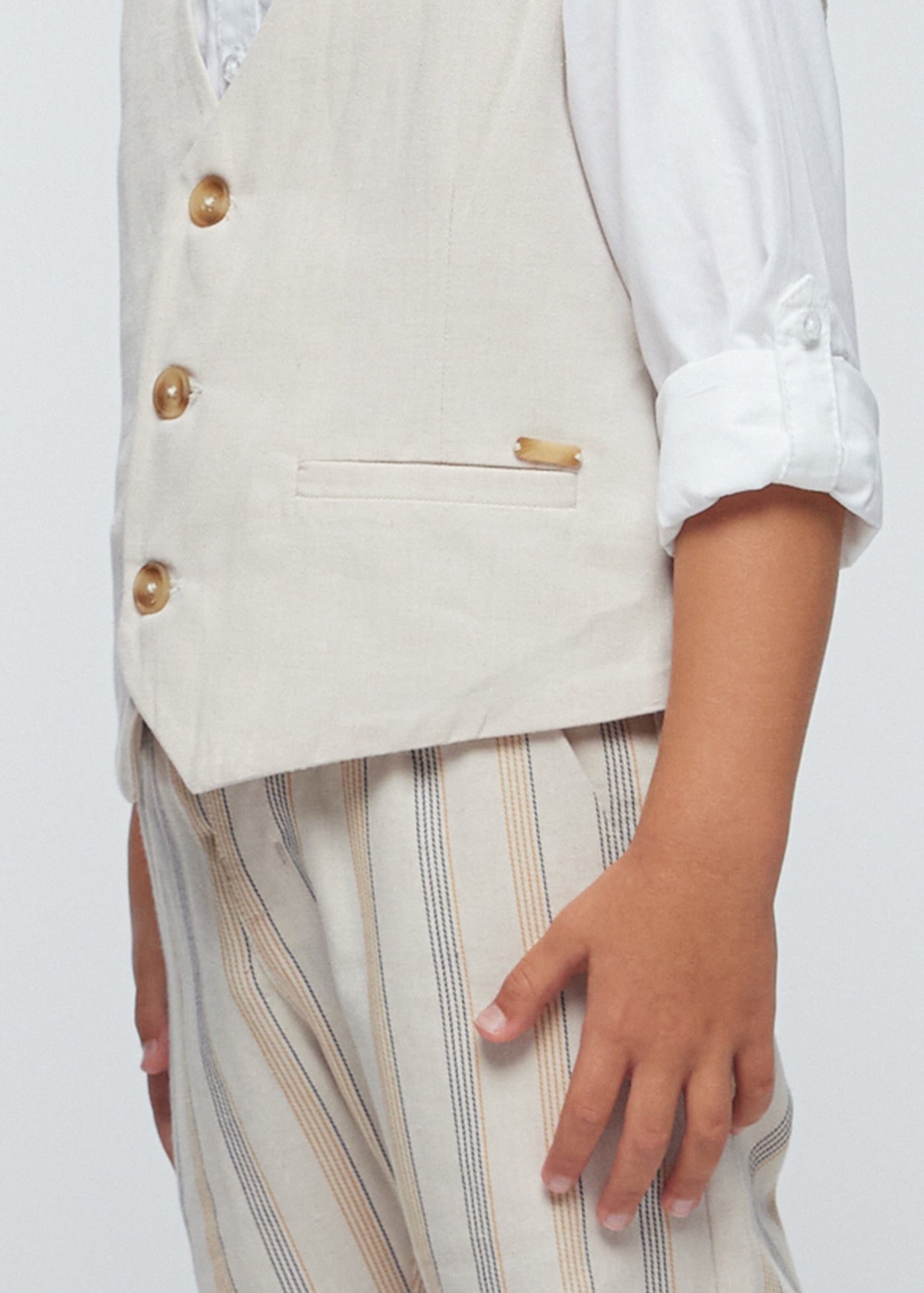 Boy Linen Waistcoat