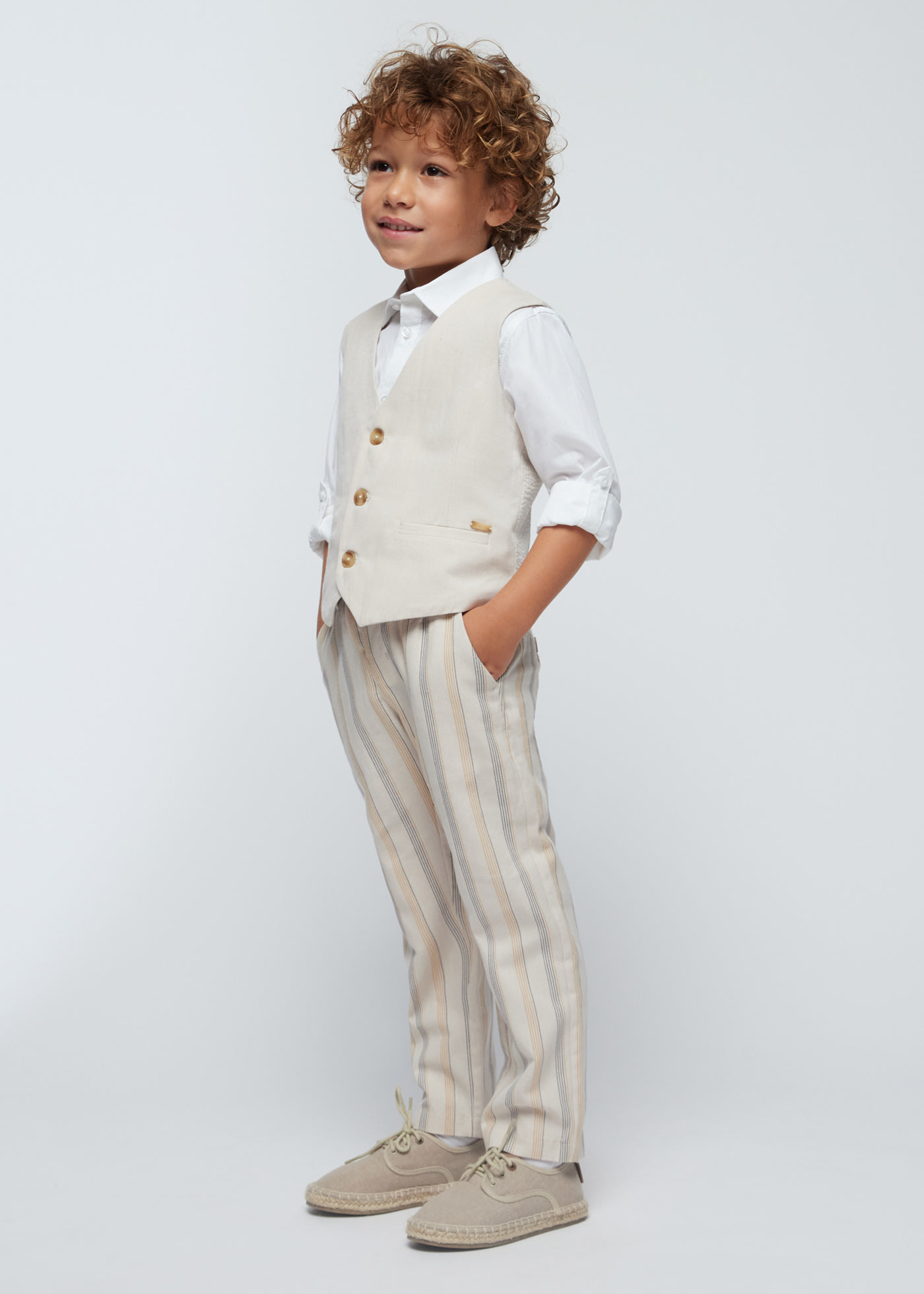 Boy Linen Waistcoat