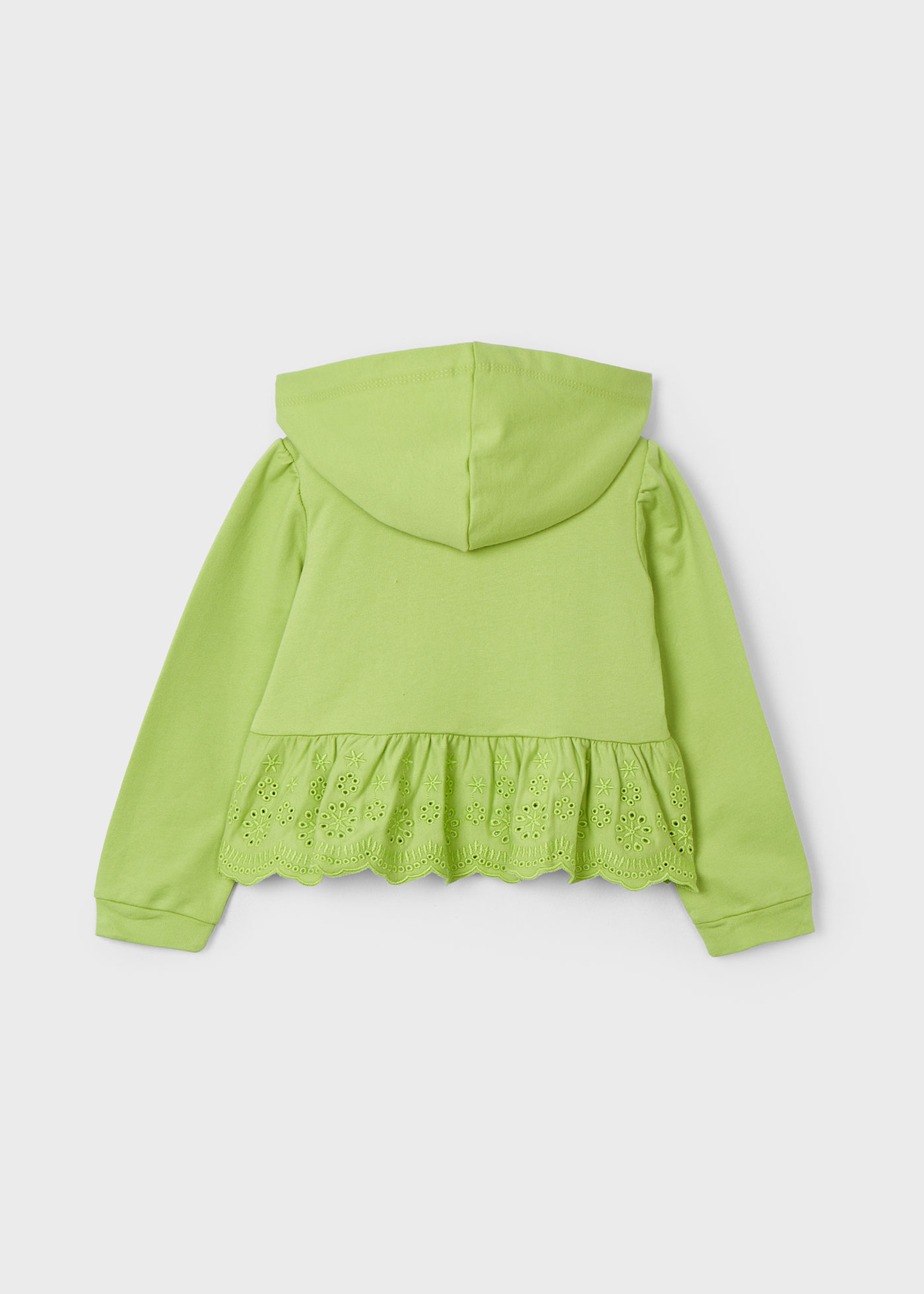 Girl zip ruffle hoodie