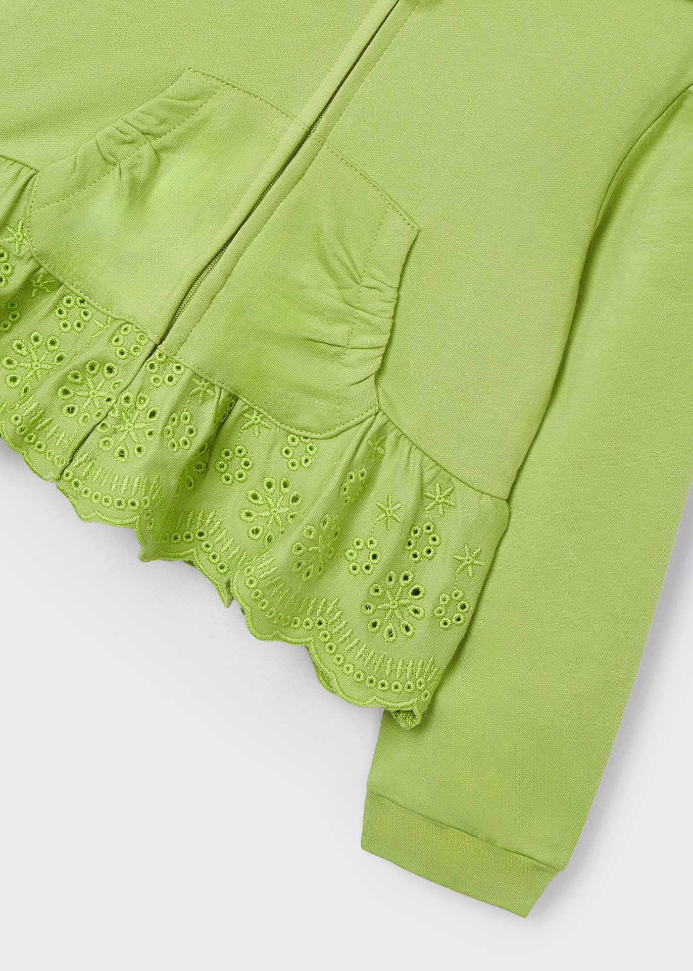 Girl zip ruffle hoodie