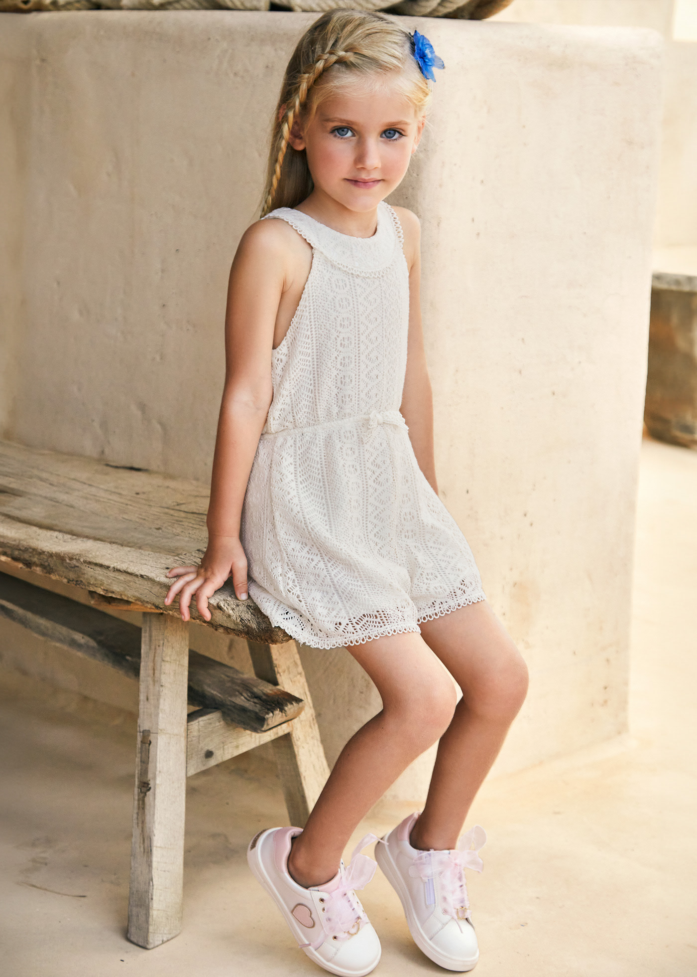 Girl Guipure Playsuit Better Cotton