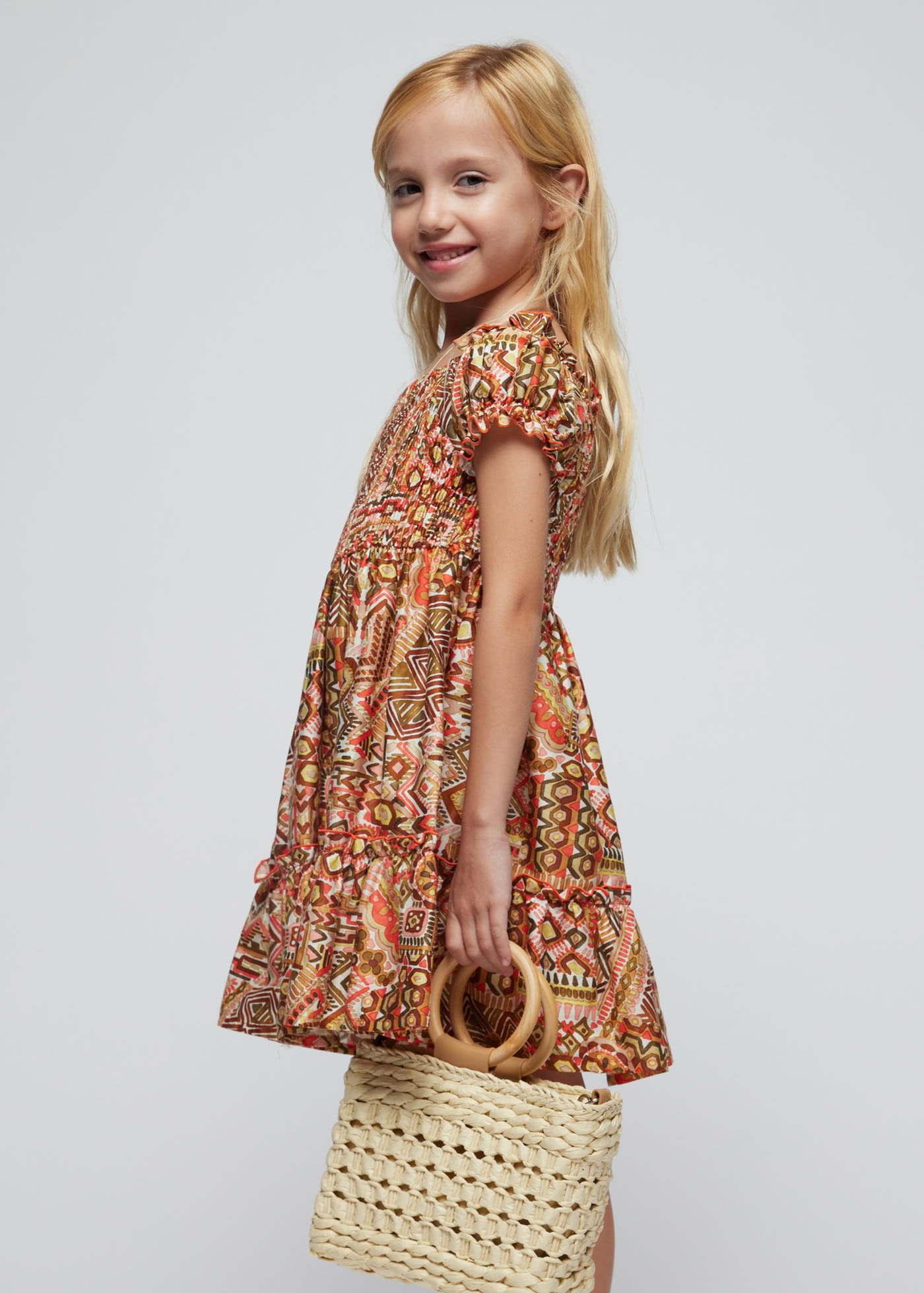 Robe point de smock Better Cotton fille