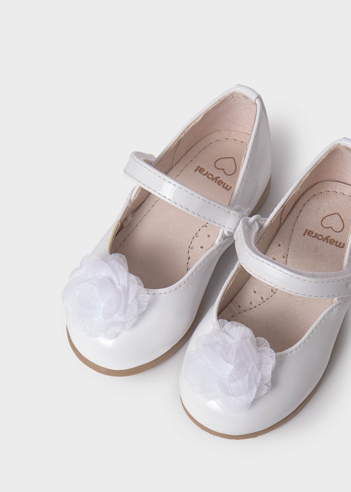 Baby mary jane sustainable patent leather