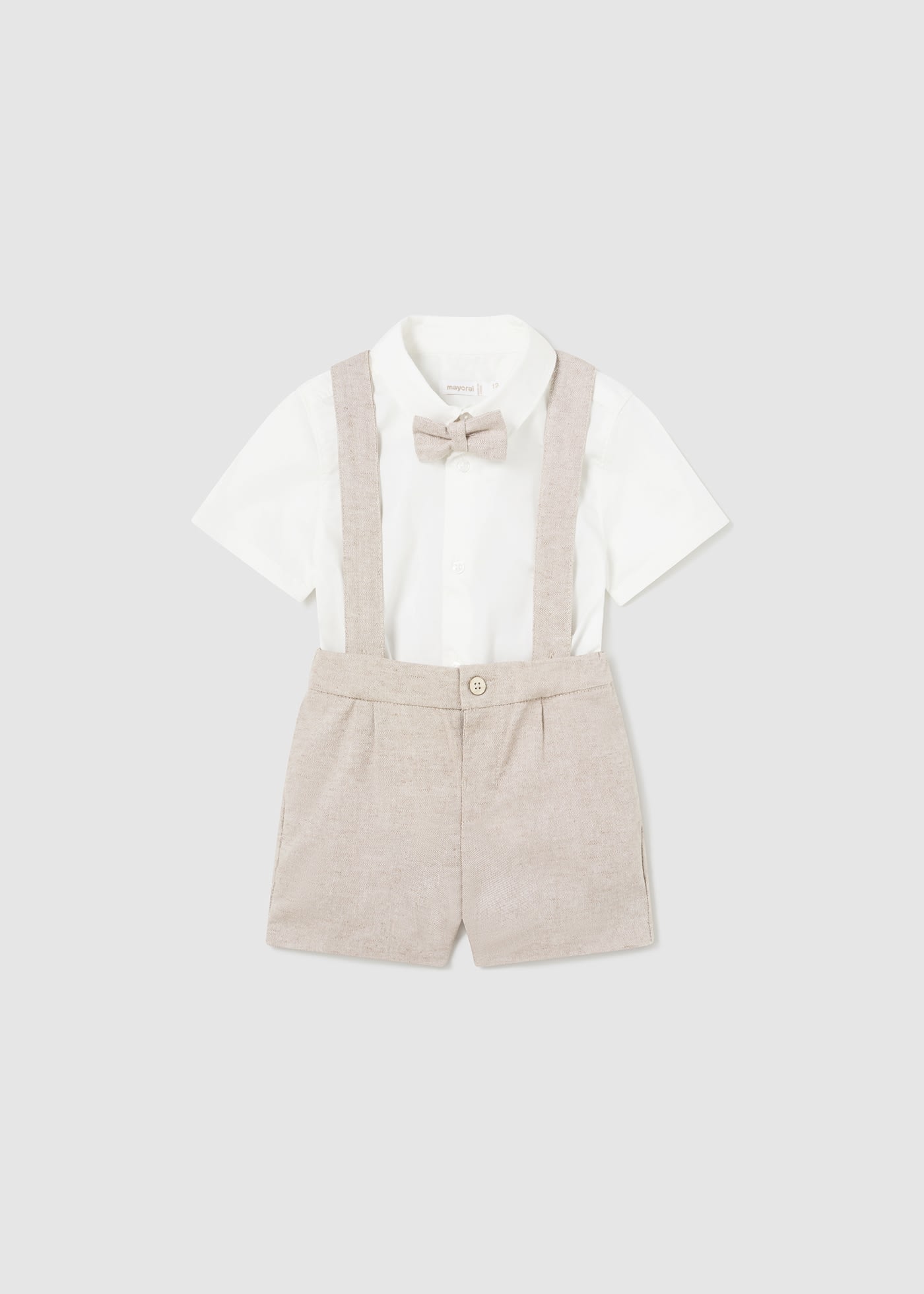 Completo 2 pezzi con papillon neonato