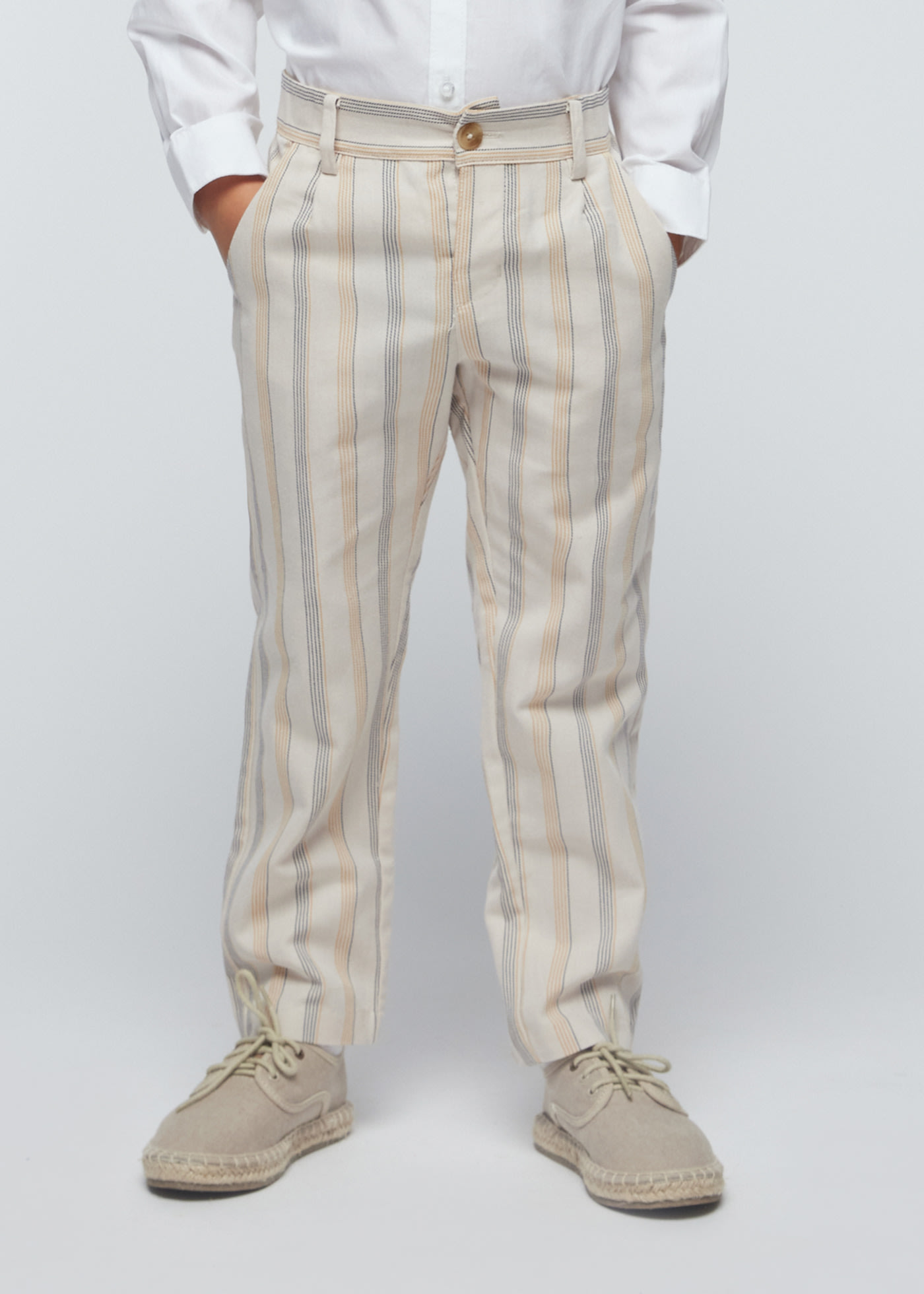 Pantalone chino a righe bambino