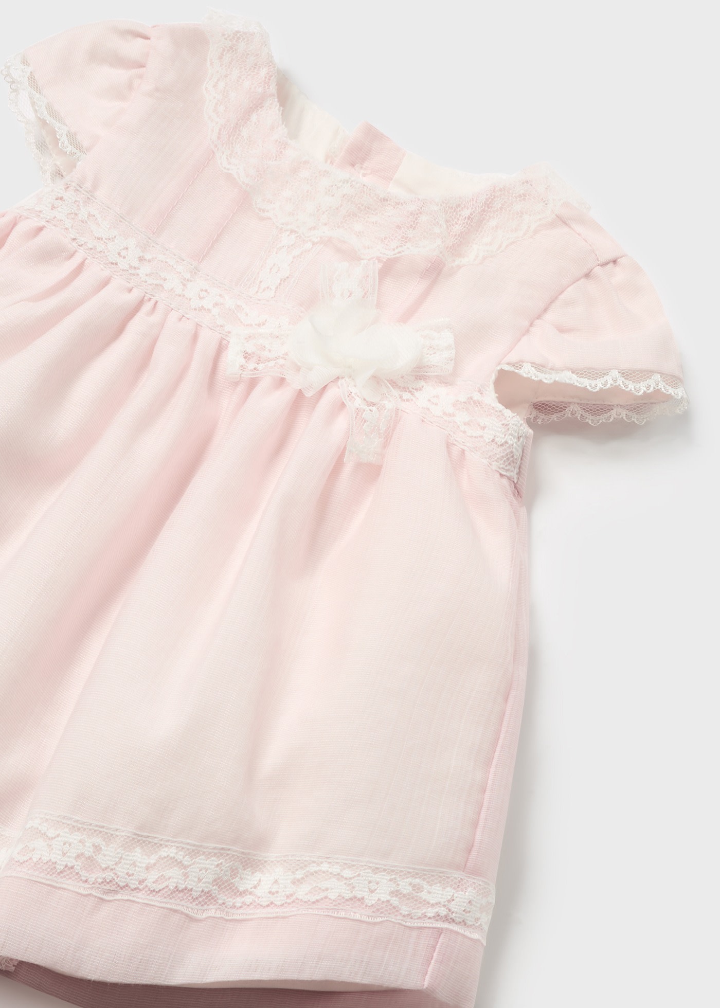 Vestido gasa con cubrepañal recién nacido