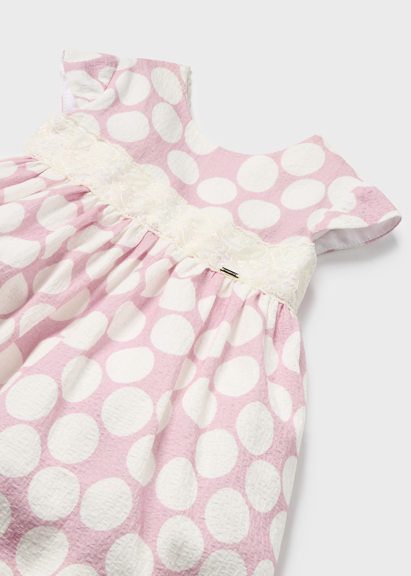 Robe à pois en jacquard bébé