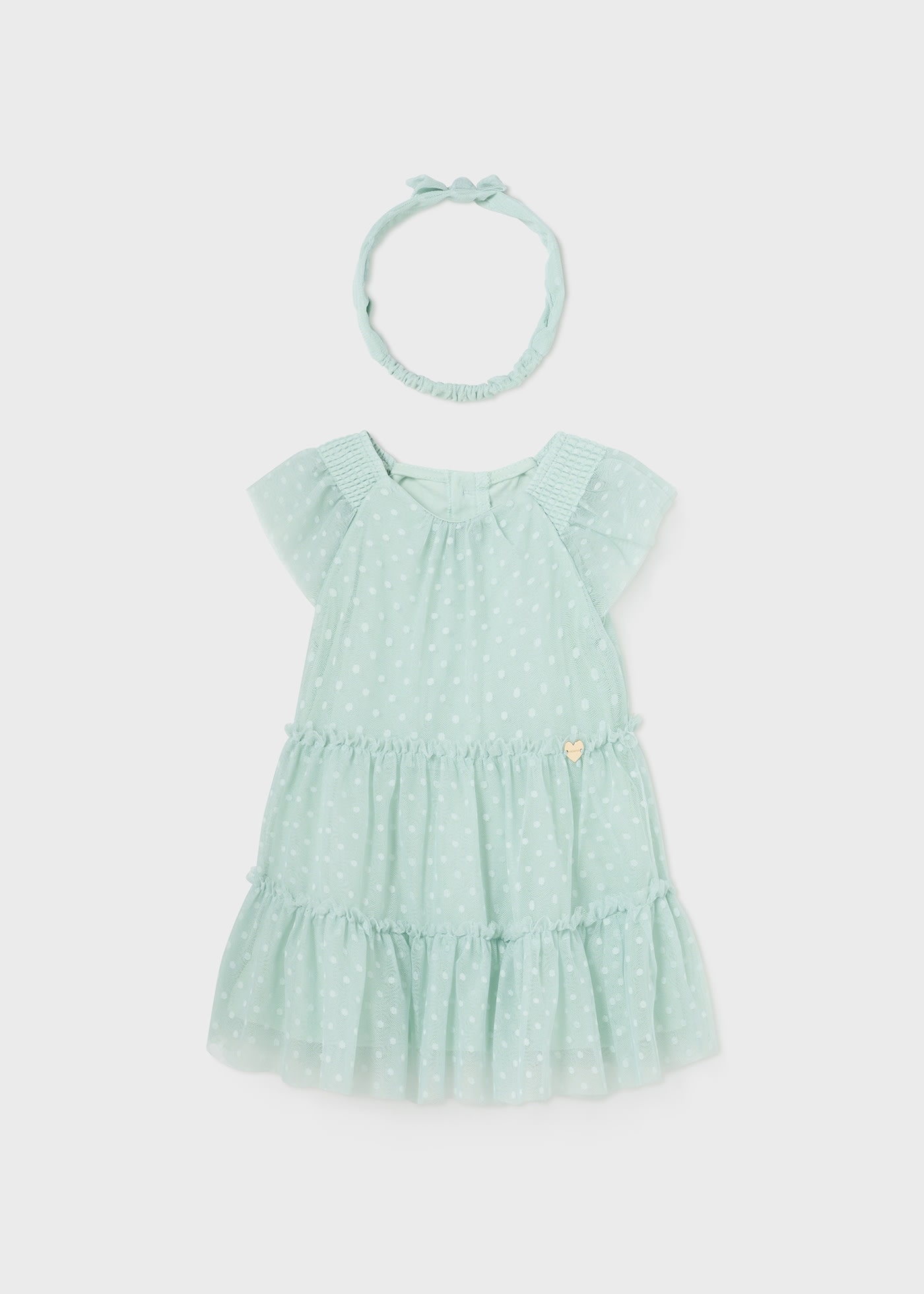 Kleid Plumeti Tüll mit Haarband Baby