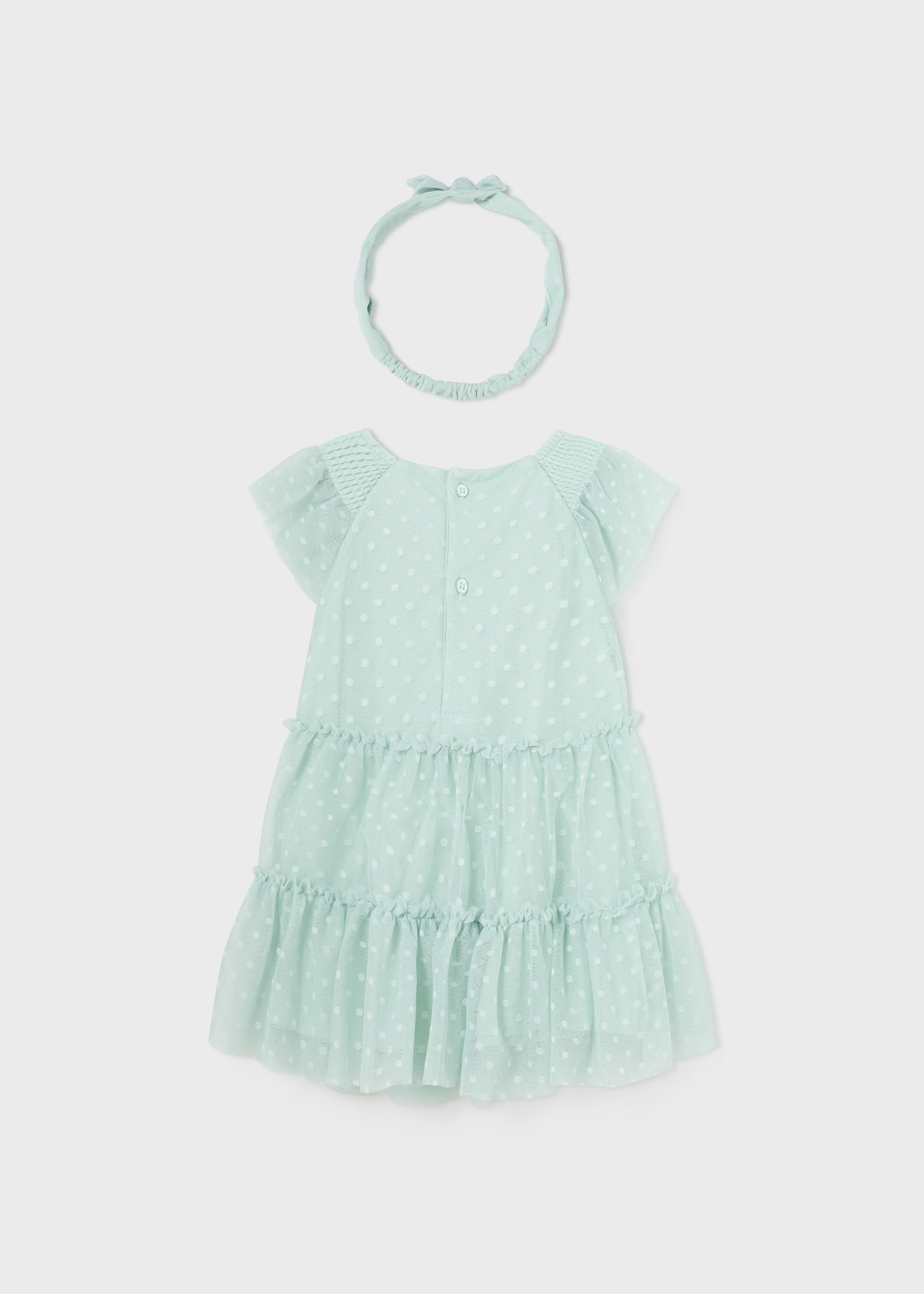 Baby tulle plumeti dress with headband