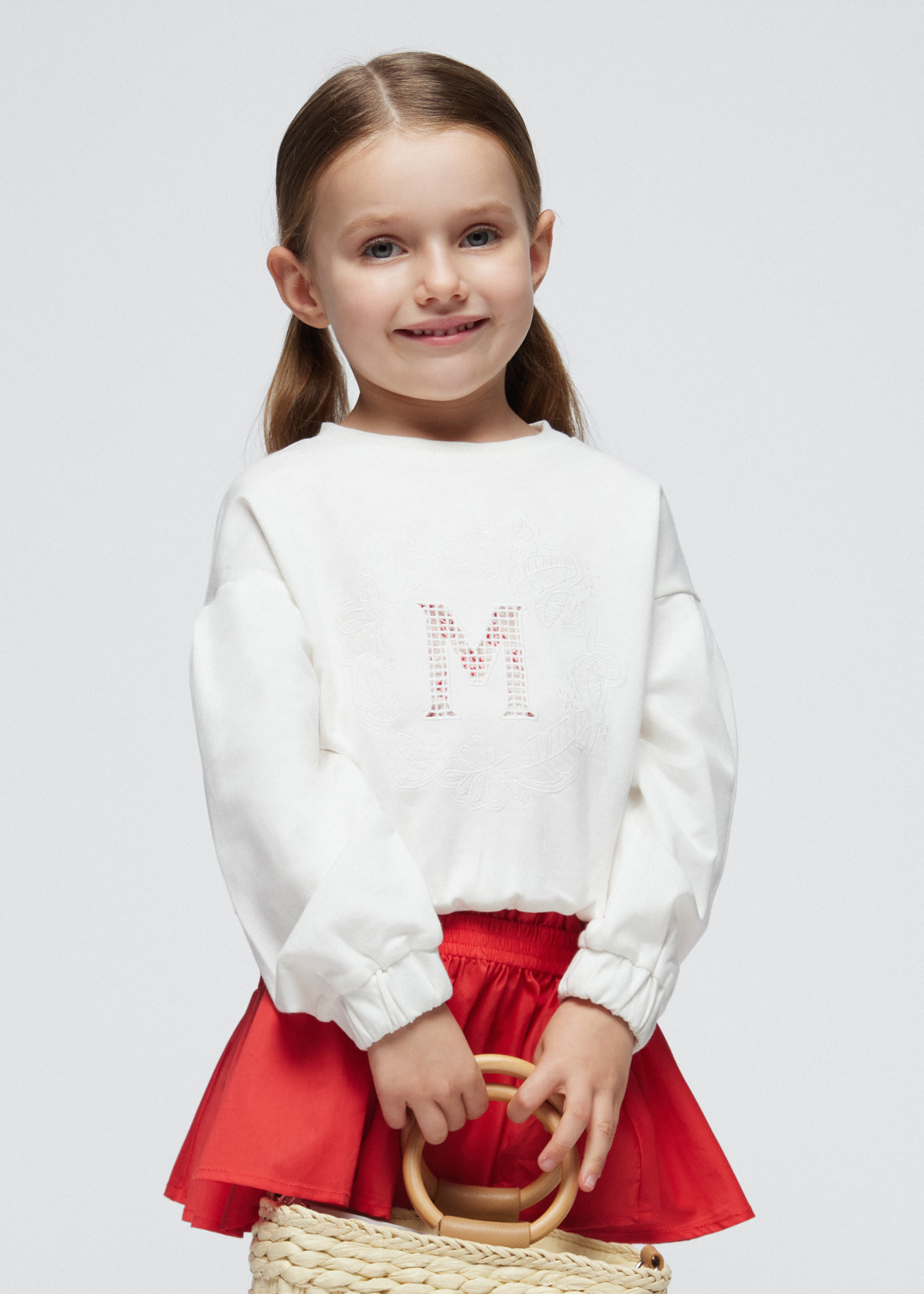 Girl Embroidered Letter Sweatshirt Better Cotton