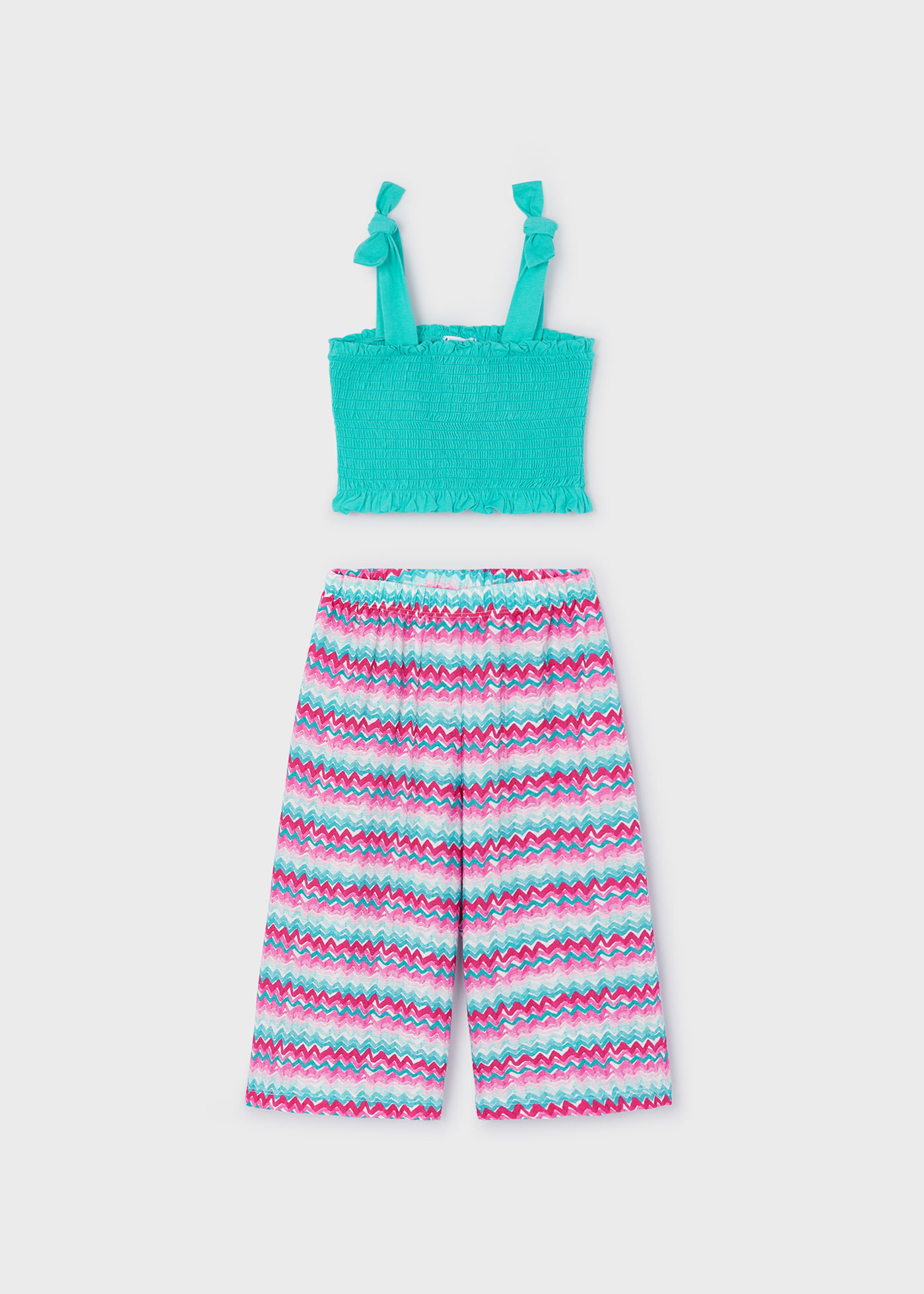 Girl knitted smock 2 piece set