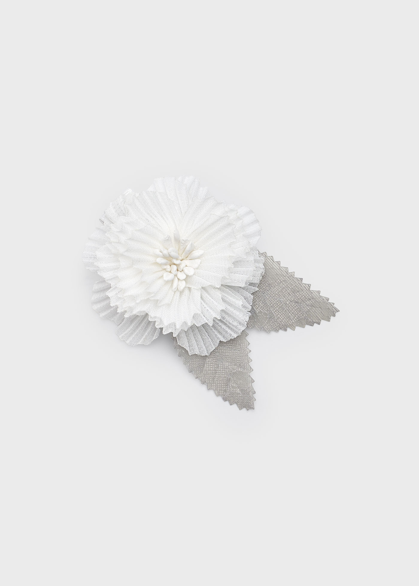 Girl Lace Pleated Flower Clip