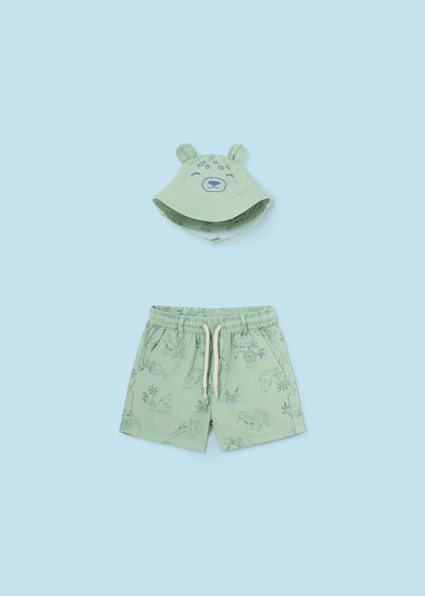 Baby shorts with reversible hat Better Cotton