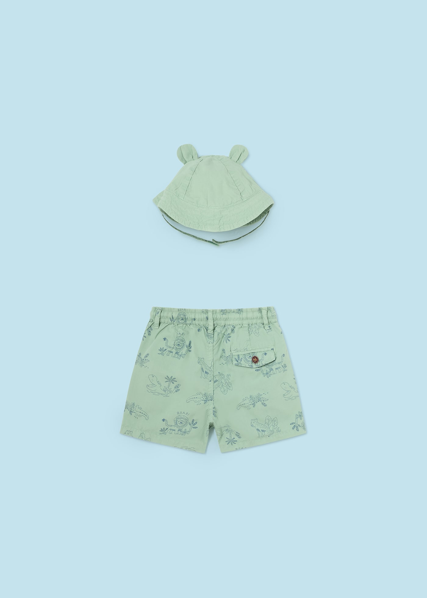 Baby Bermuda Shorts with Reversible Hat Better Cotton