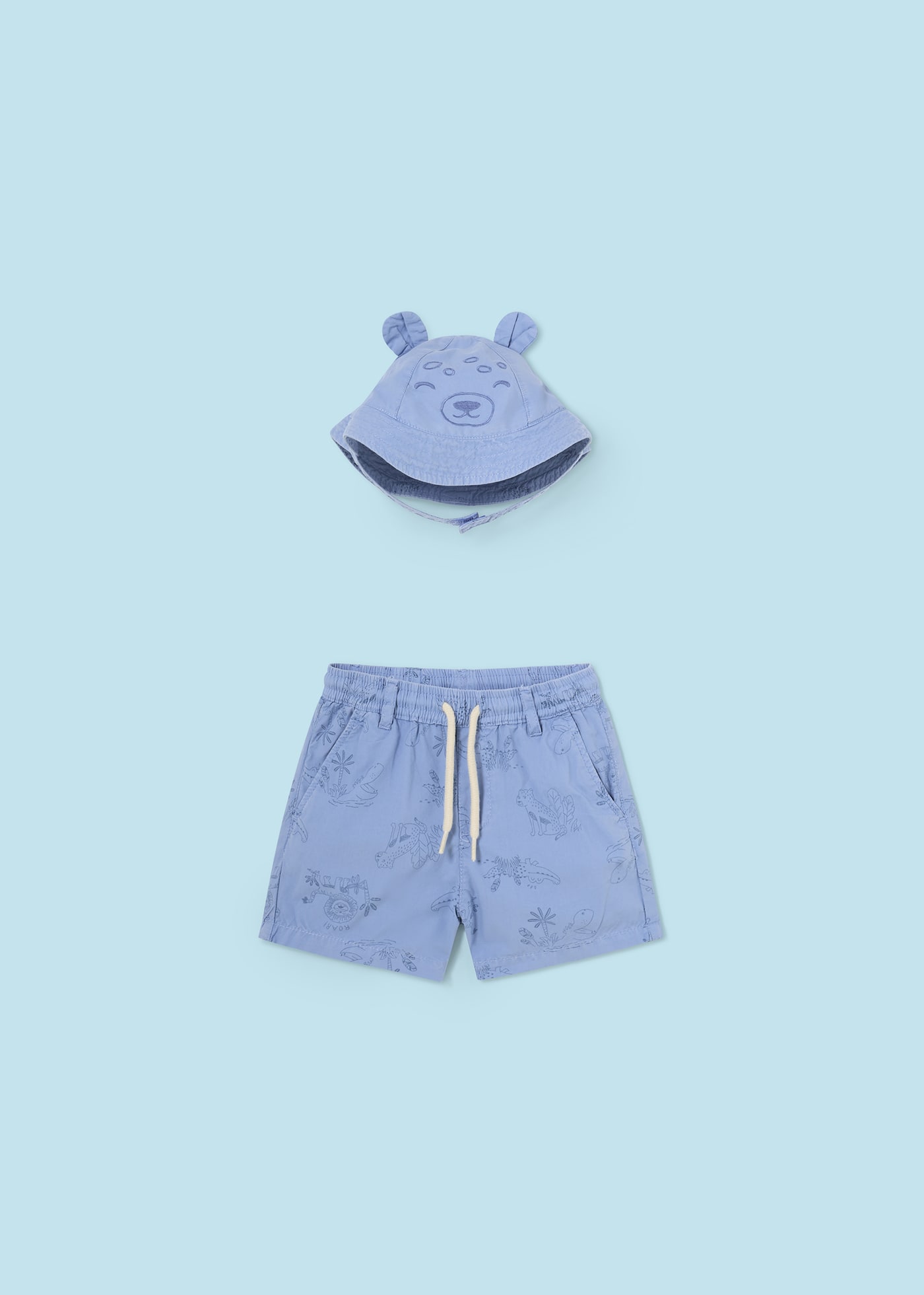 Baby shorts with reversible hat Better Cotton