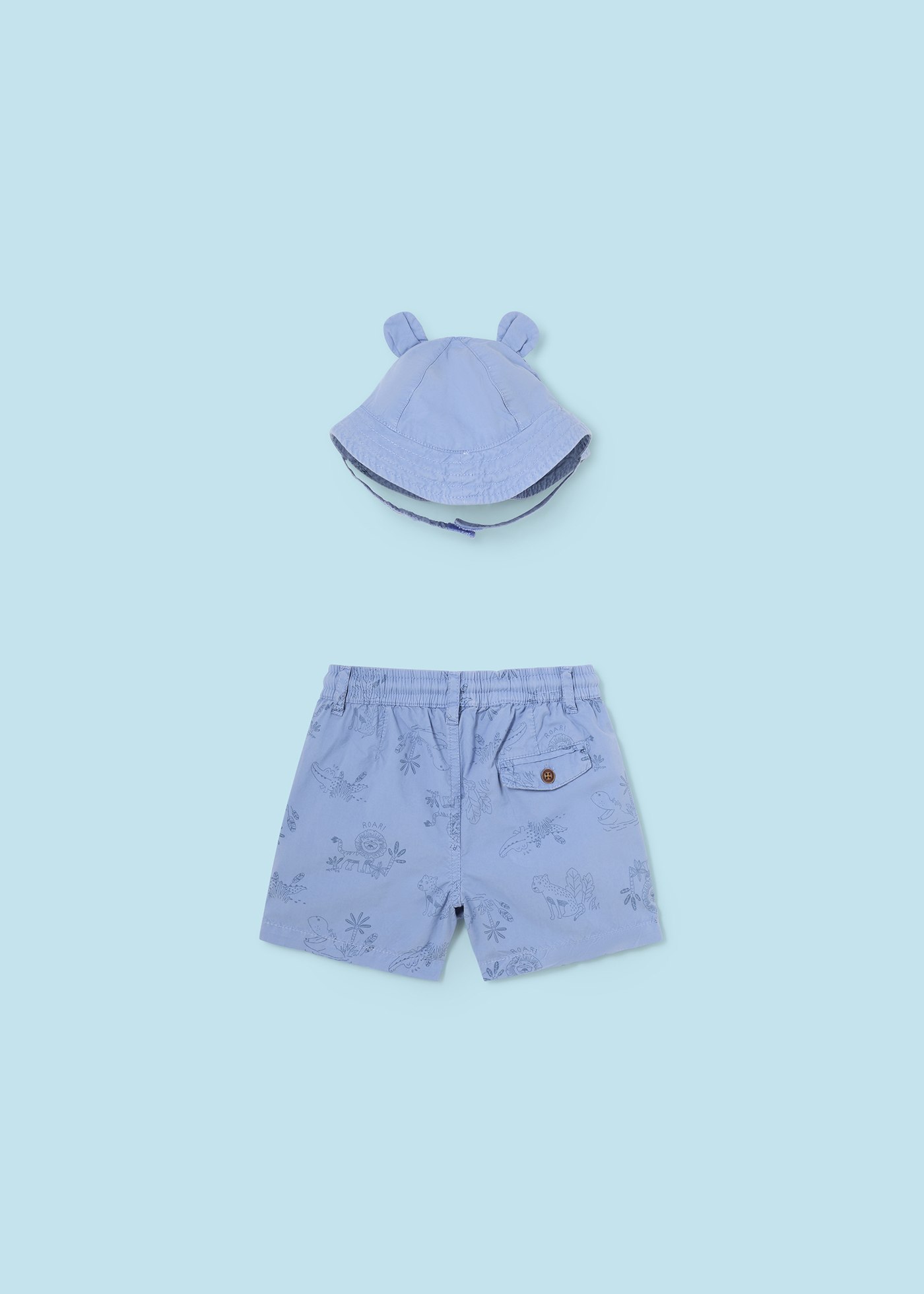 Baby shorts with reversible hat Better Cotton