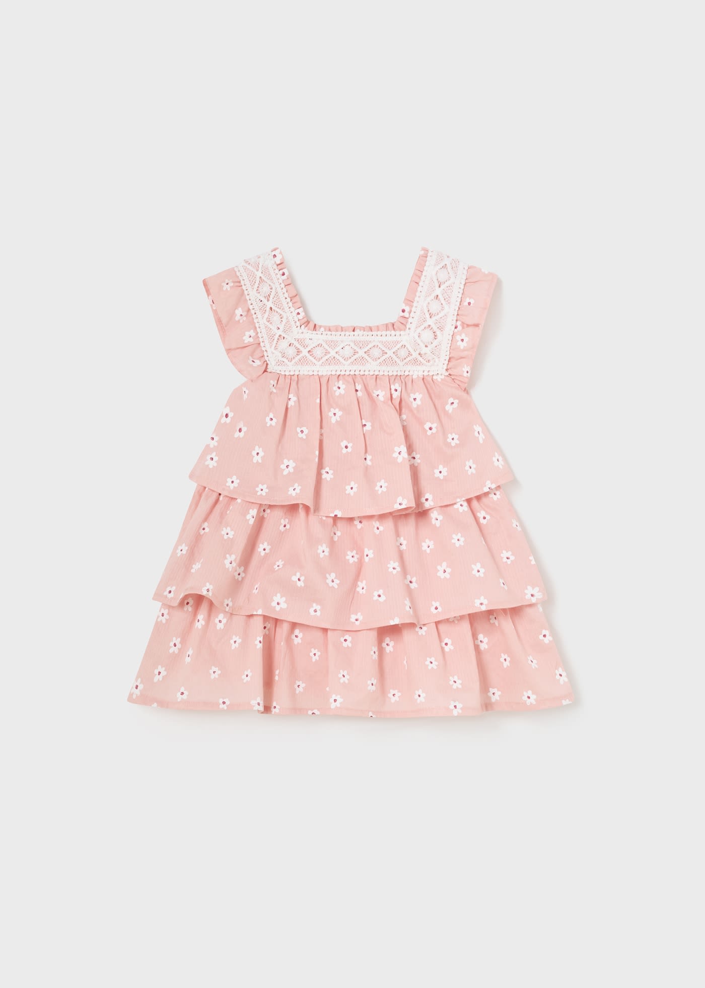 Флорална рокля с волани за бебе