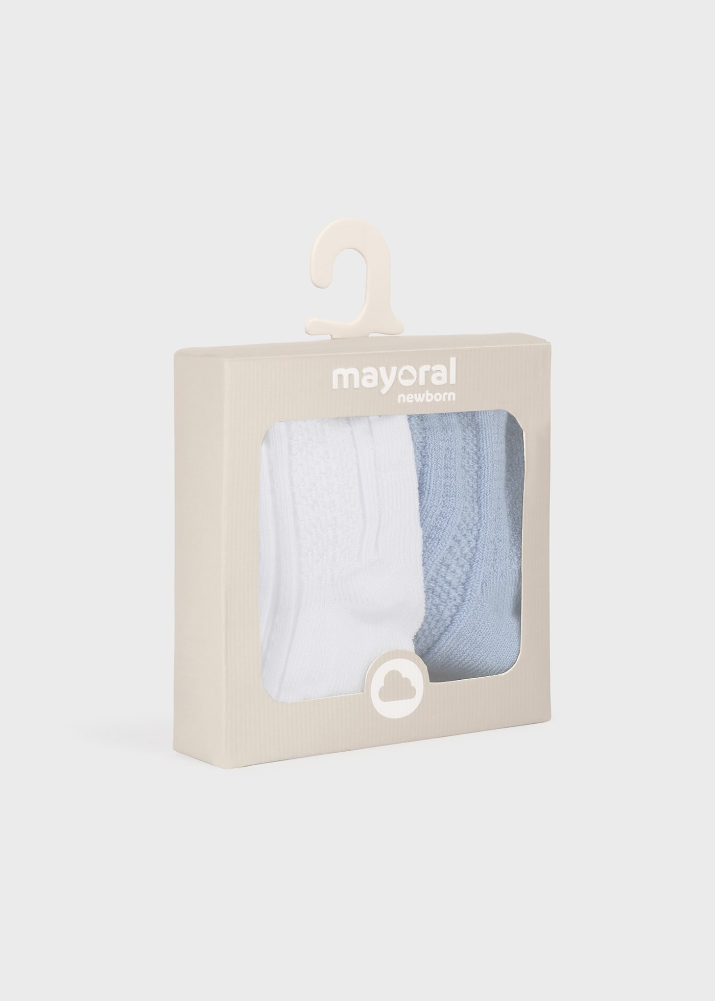 Комплект 2 чифта елегантни чорапи за новородено