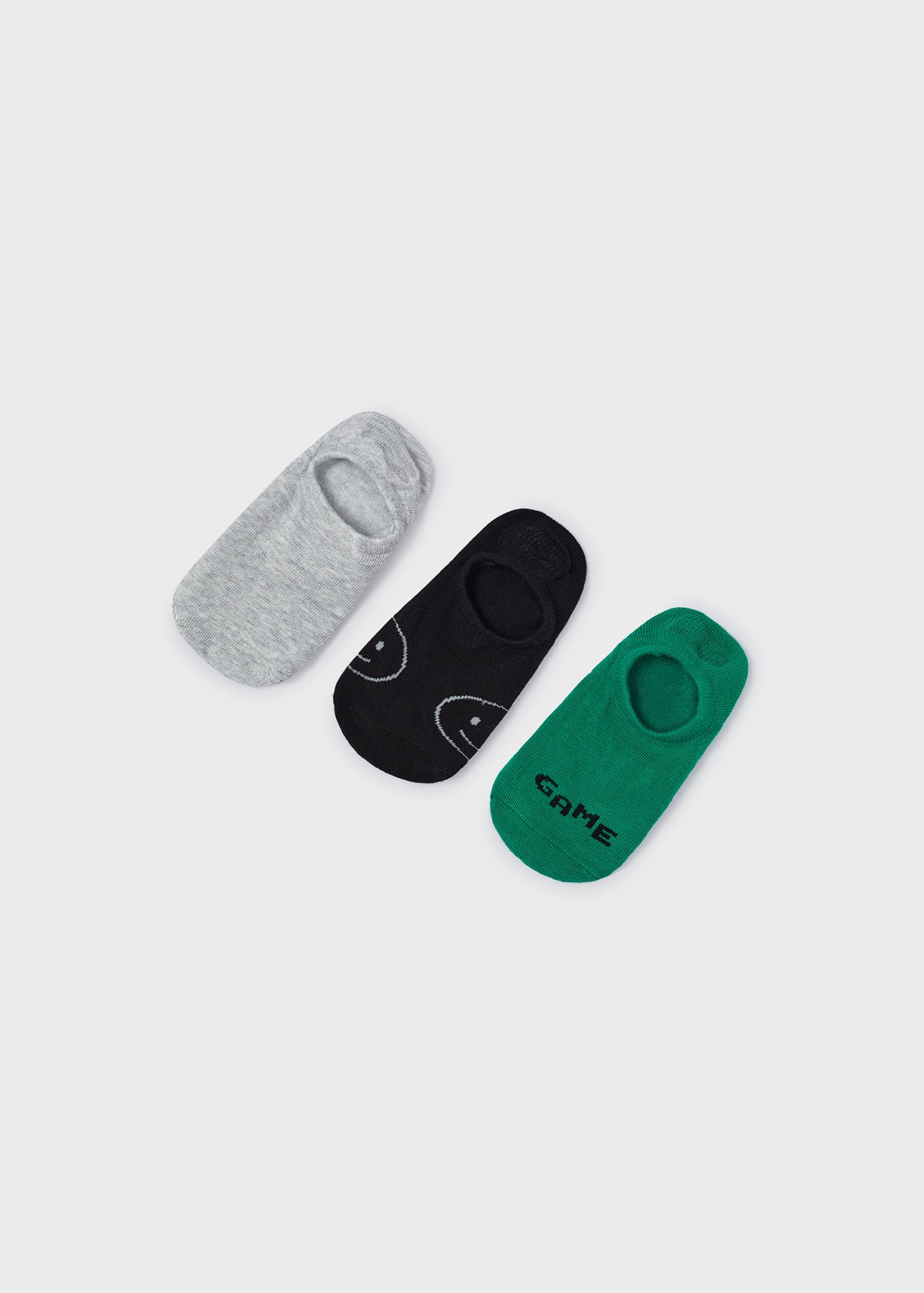 Комплект 3 чифта чорапи за маратонки от органичен памук за момче