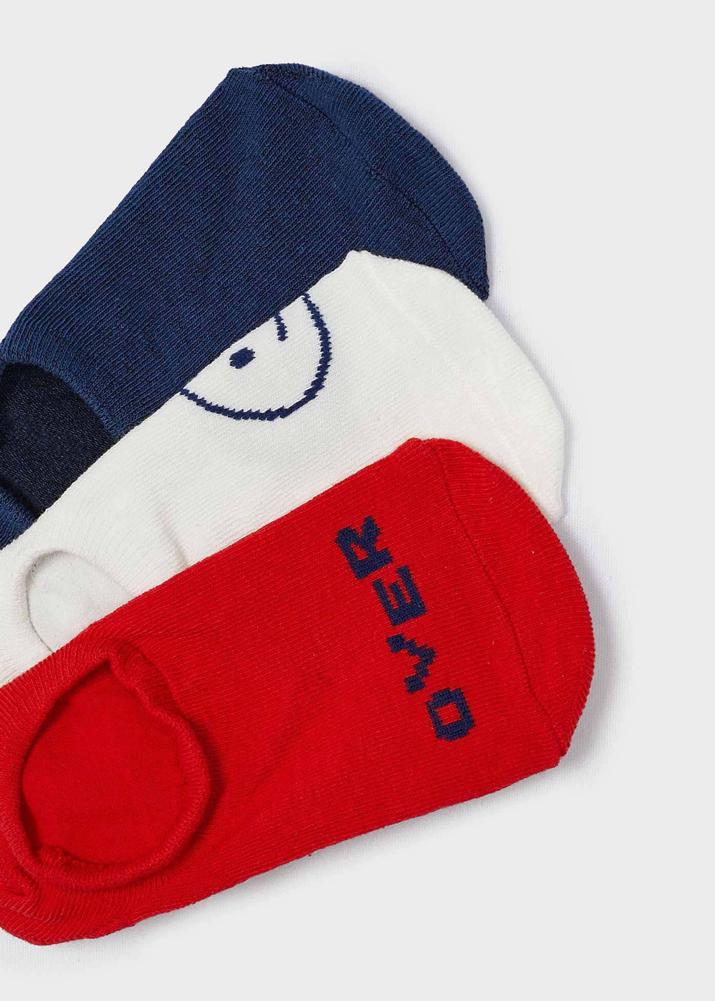 Комплект 3 чифта чорапи за маратонки от органичен памук за момче
