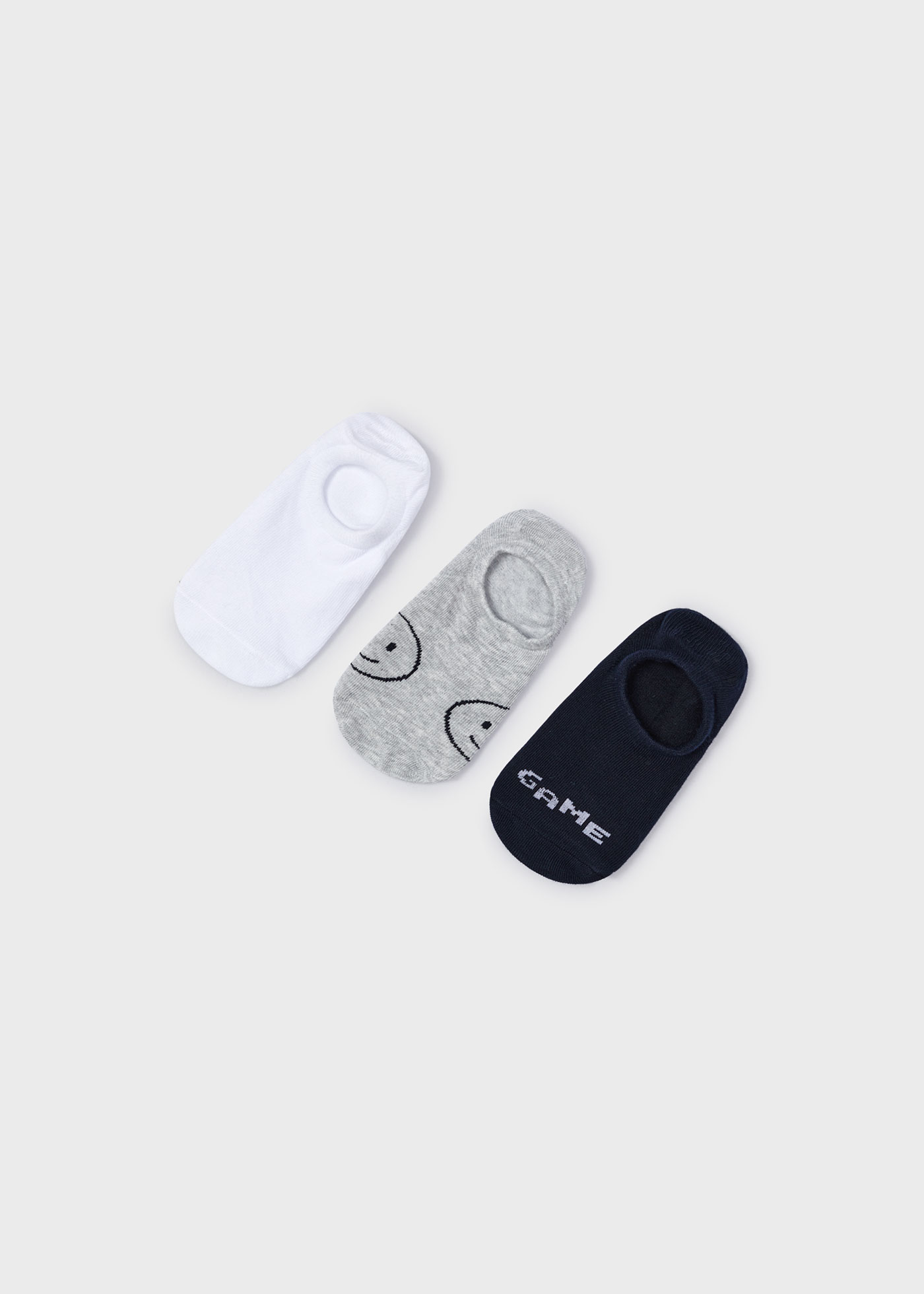 Boys 3-pack no show socks organic cotton