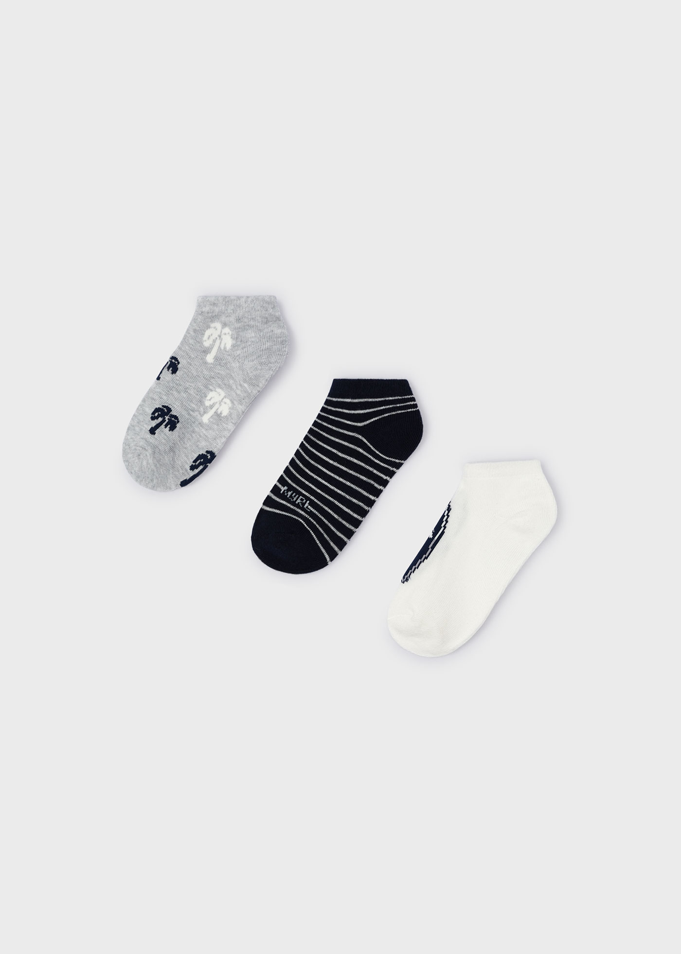 Комплект 3 чифта къси чорапи от органичен памук за момче