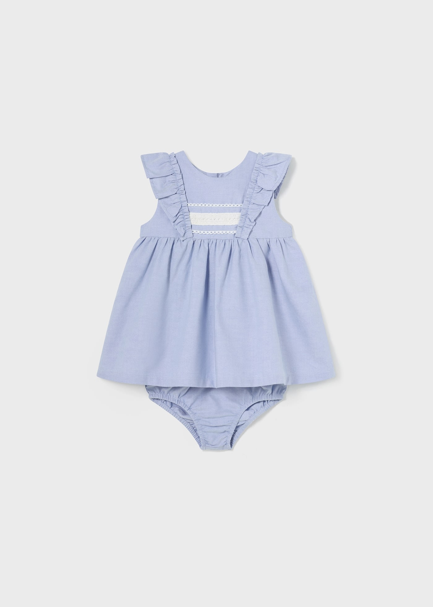 Baby Oxford Ruffle Dress