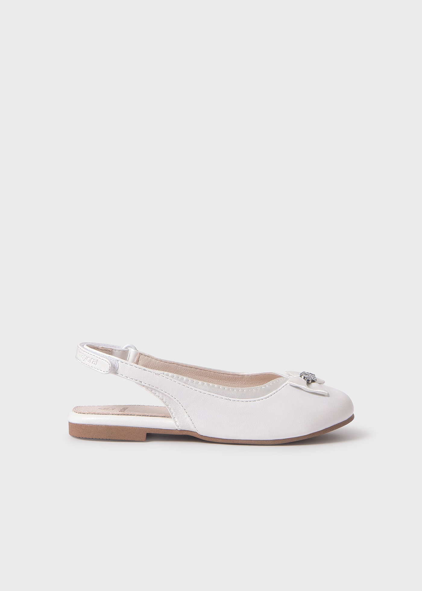 Girls ballet flat sustainable leather