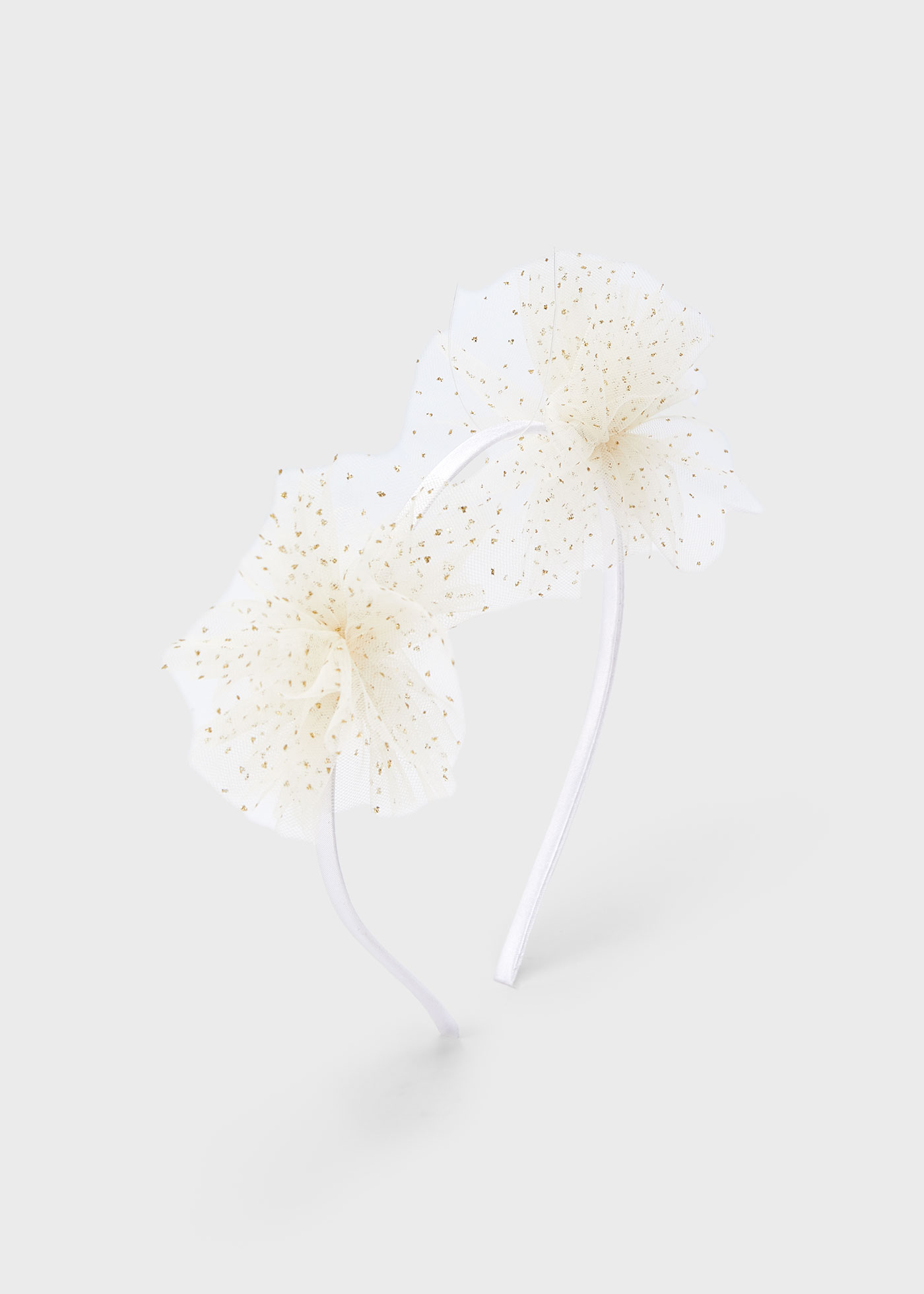 Cerchietto pompon tulle bambina