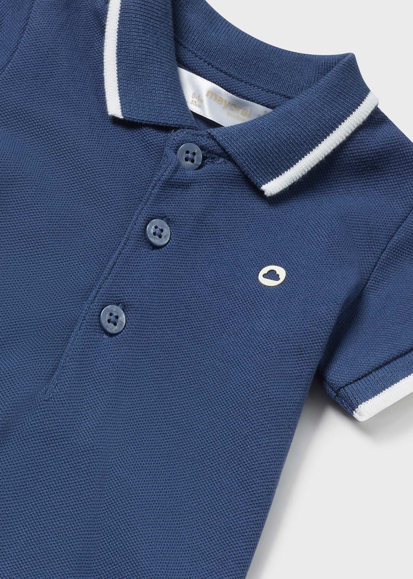 Newborn polo shirt Better Cotton Cerulean | Mayoral ®