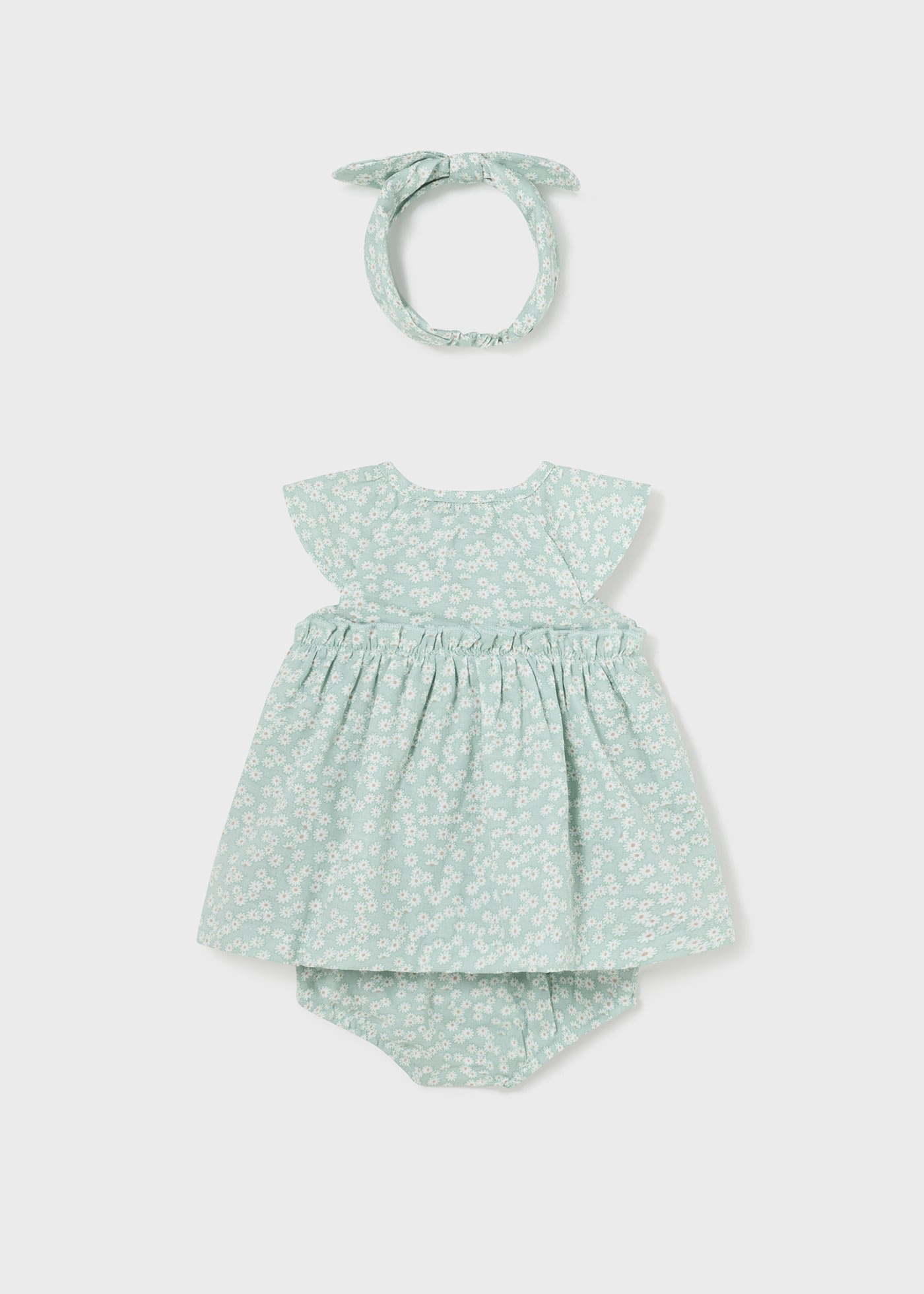 Φόρεμα με κάλυμμα για πάνα και κορδέλα Better Cotton νεογέννητο