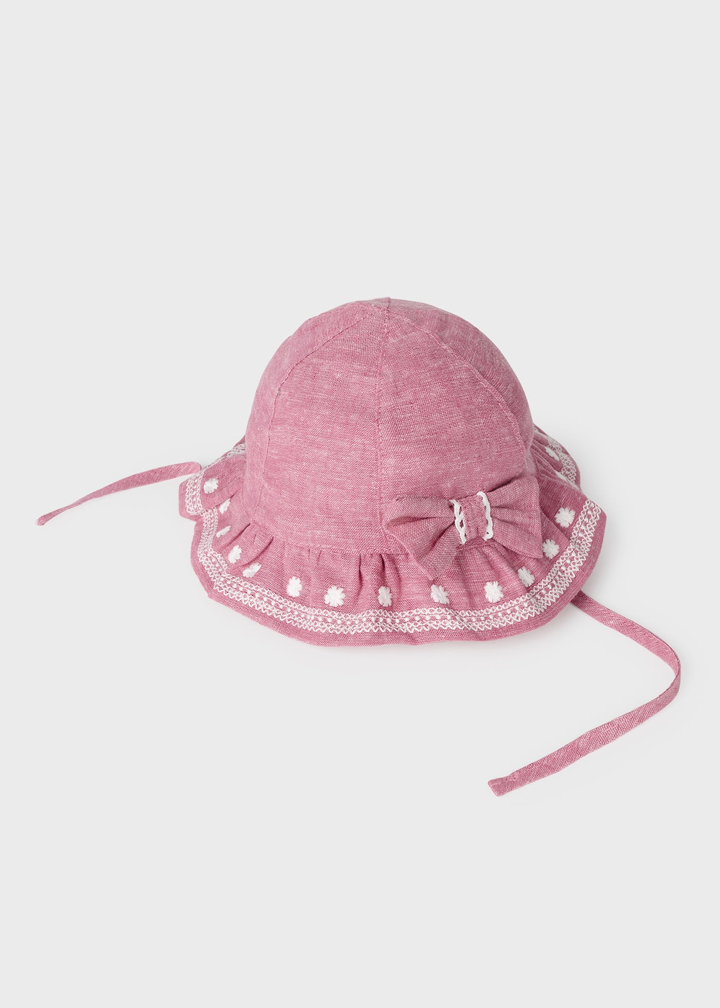 Καπέλο κέντημα λινό μωρό