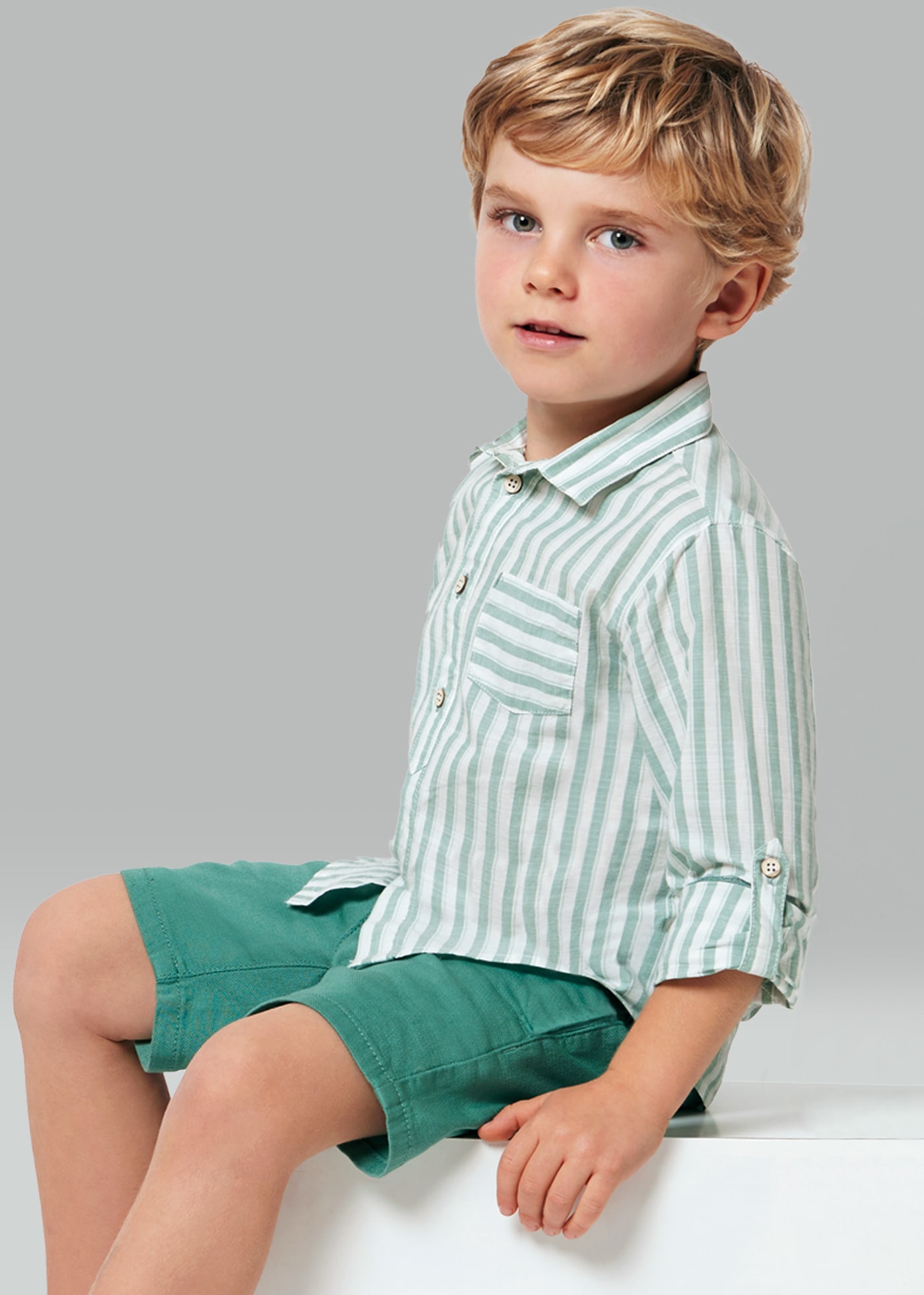 Camisa rayas verticales Better Cotton niño