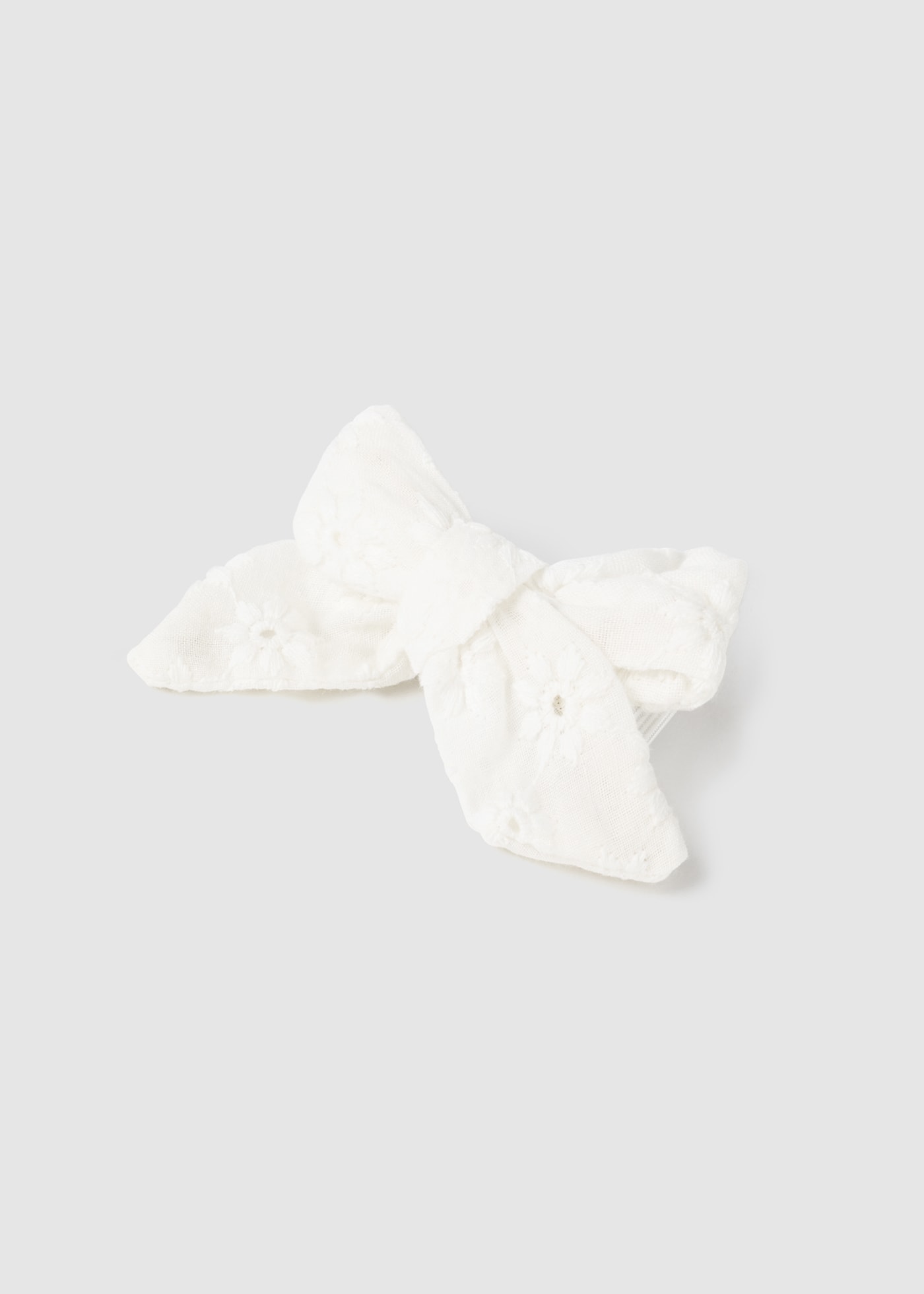 Baby Mini Embroidered Bow Clip